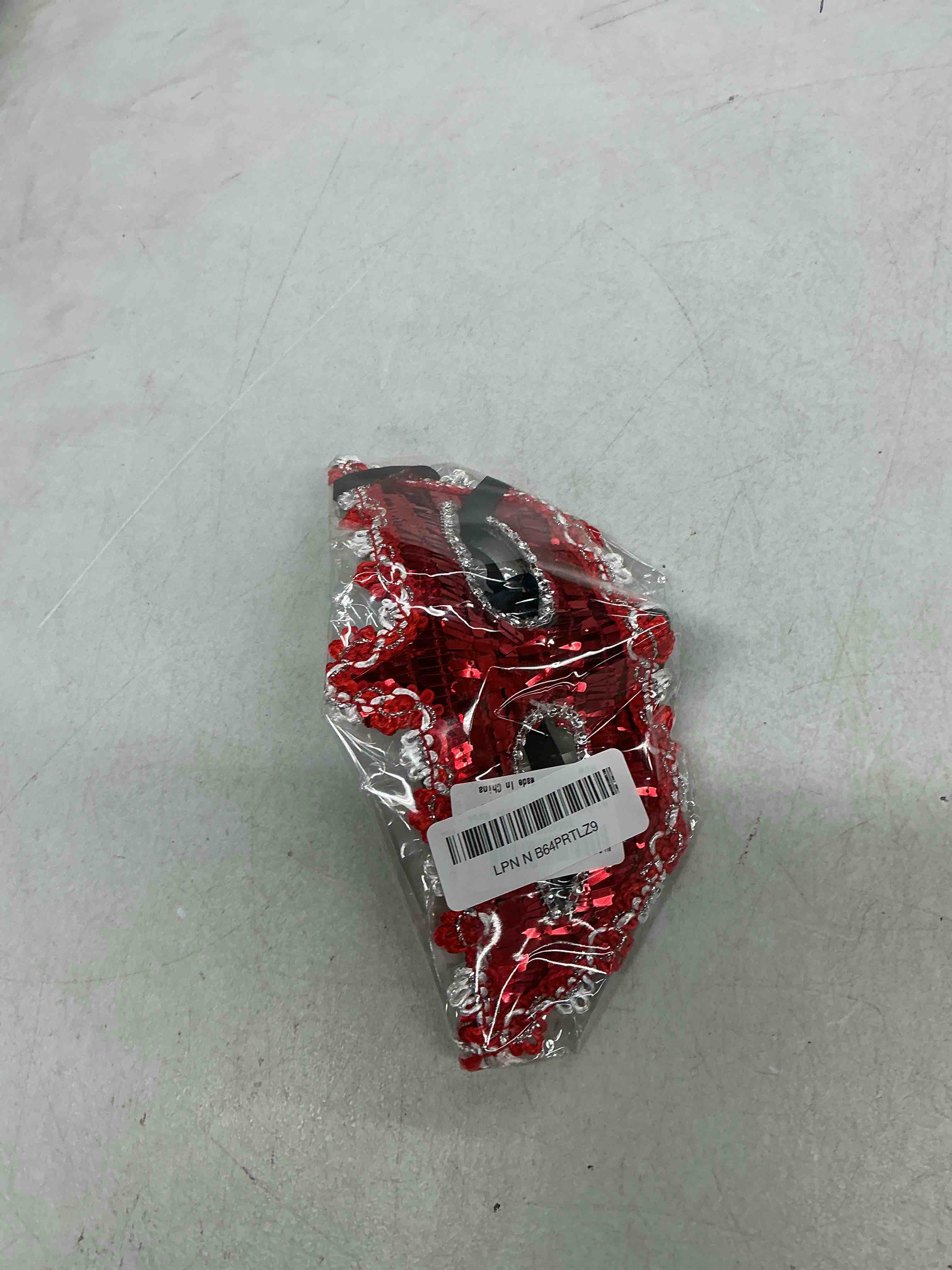 Condition photo showing Good Condition for black sequins masquerade mask for women, elegant ball party antifaz, cosplay costume accessories red