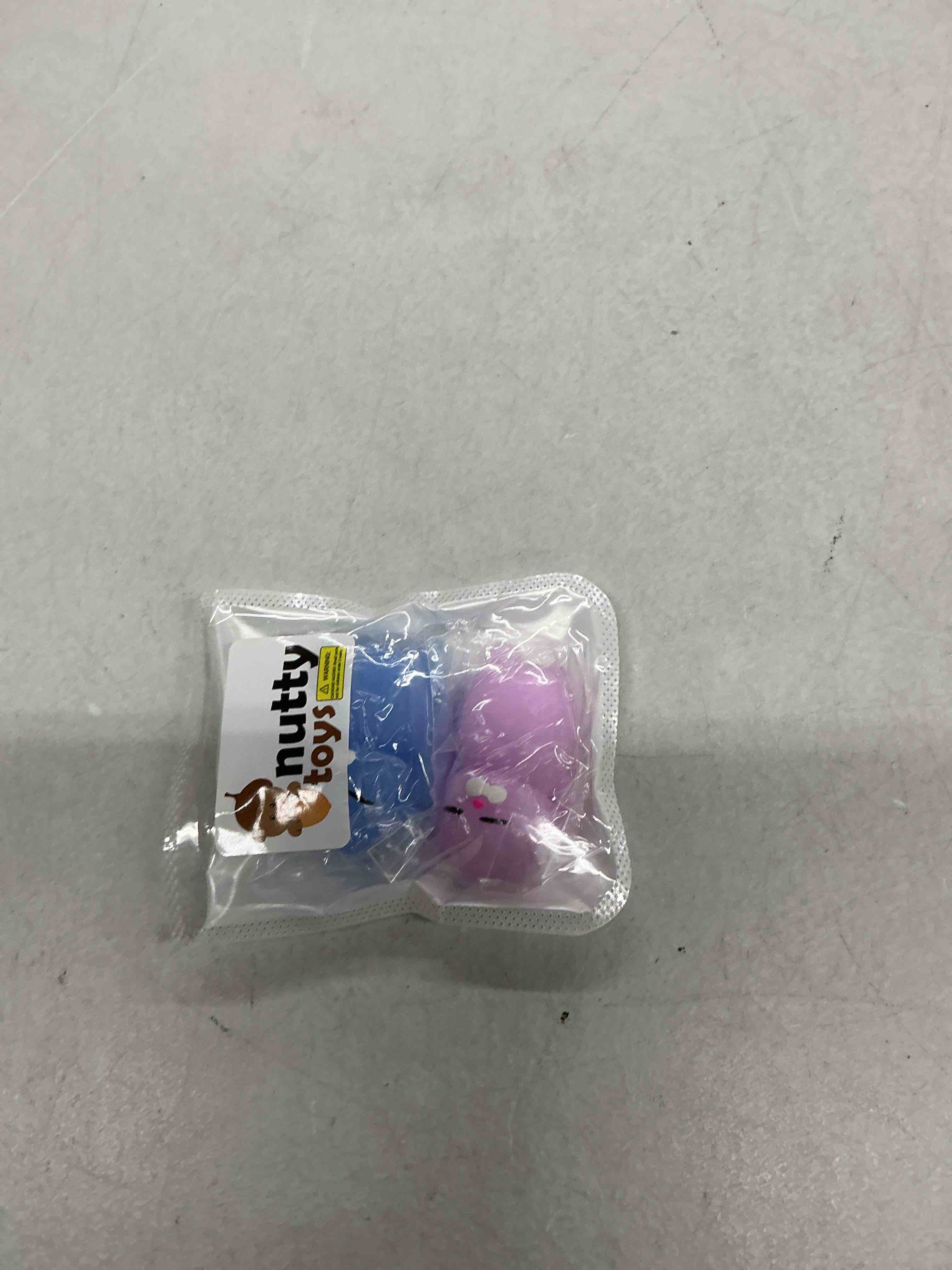 Condition photo showing Good Condition for nutty toys squishy cat set - 2" soft silicone kawaii kitties, top stress relief toy 2026 unique gifts for teens kids women men adults best teenage girls teen boy tween valentines day, easter gift idea blue/ purple