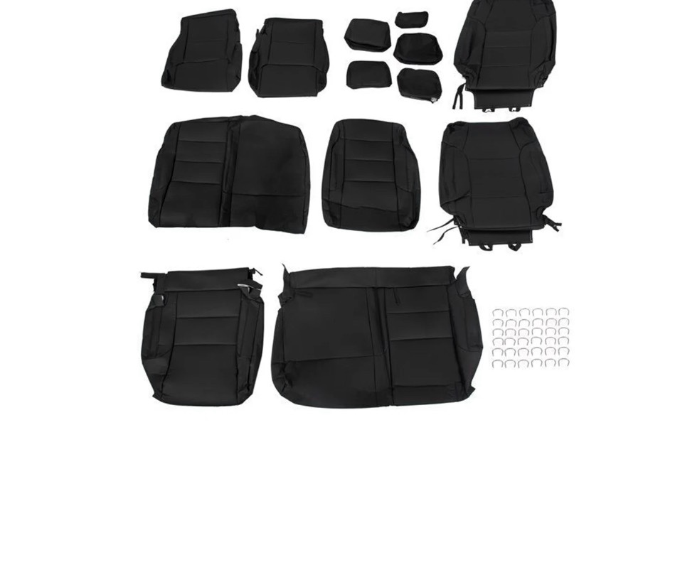 For 2014-2020 2019 2018 Toyota Tundra Double Cab Seat Covers Kit Black TRD SR5