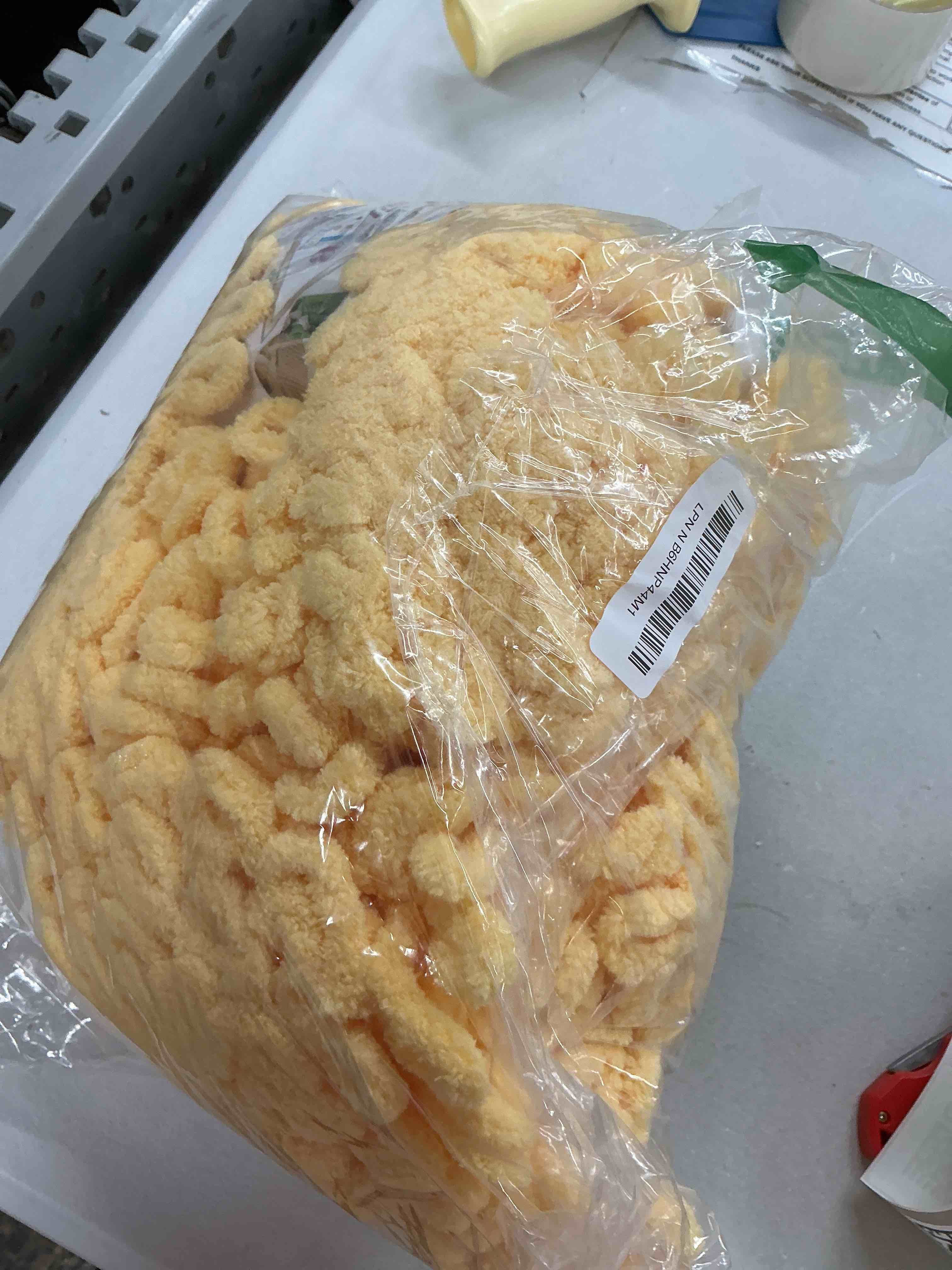 Condition photo showing Good Condition for 4 skn/ball alize puffy baby big loop blanket yarn 100% micropolyester soft yarn 400gr 39.3 yds (509-lemonade)
