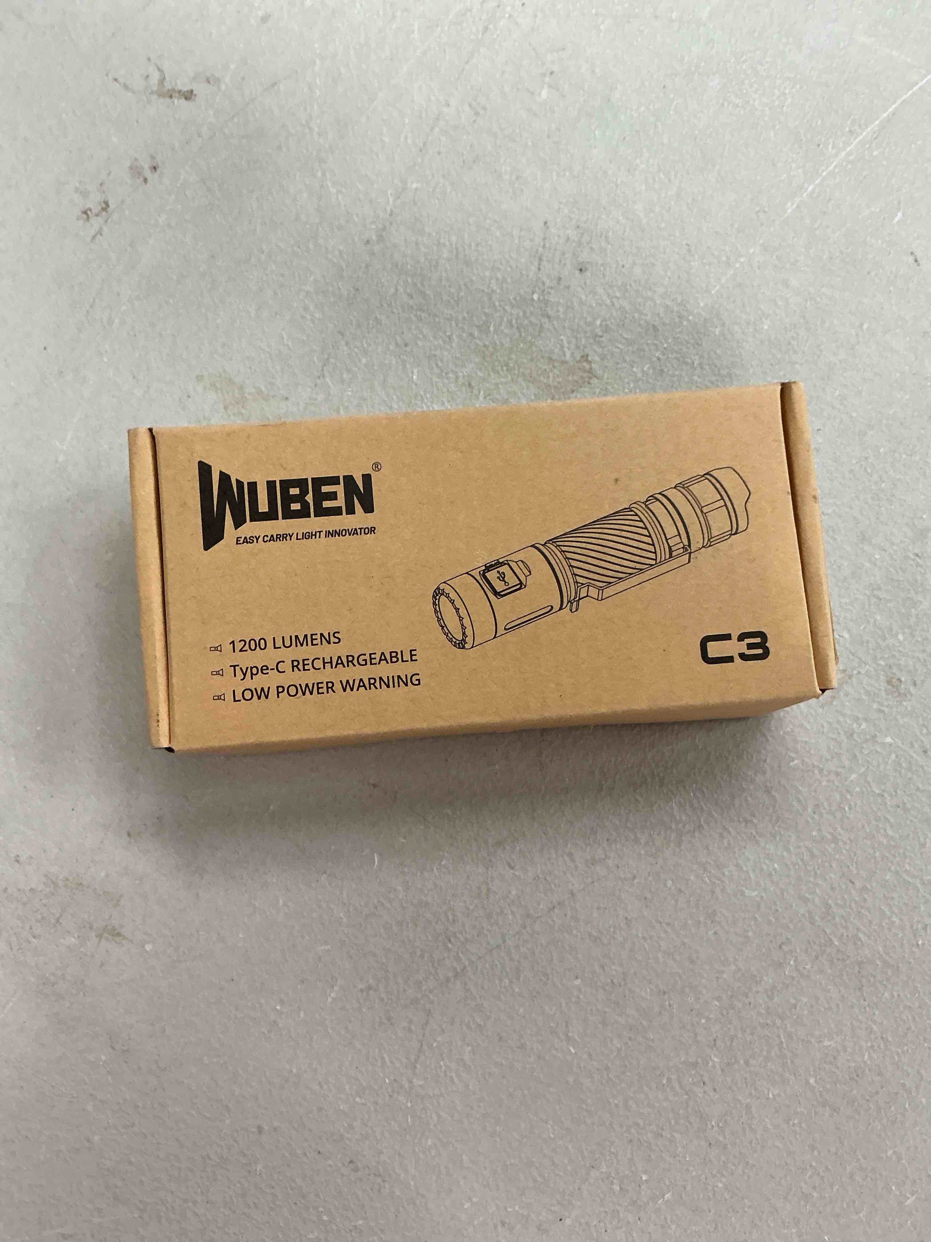 Condition photo showing Good Condition for wuben c3 rechargeable flashlight 1200 high lumens super bright, led tactical flashlights, powered edc flash light ip68 waterproof, 6 light modes for camping, emergency, outdoor, rescue, inspection gray