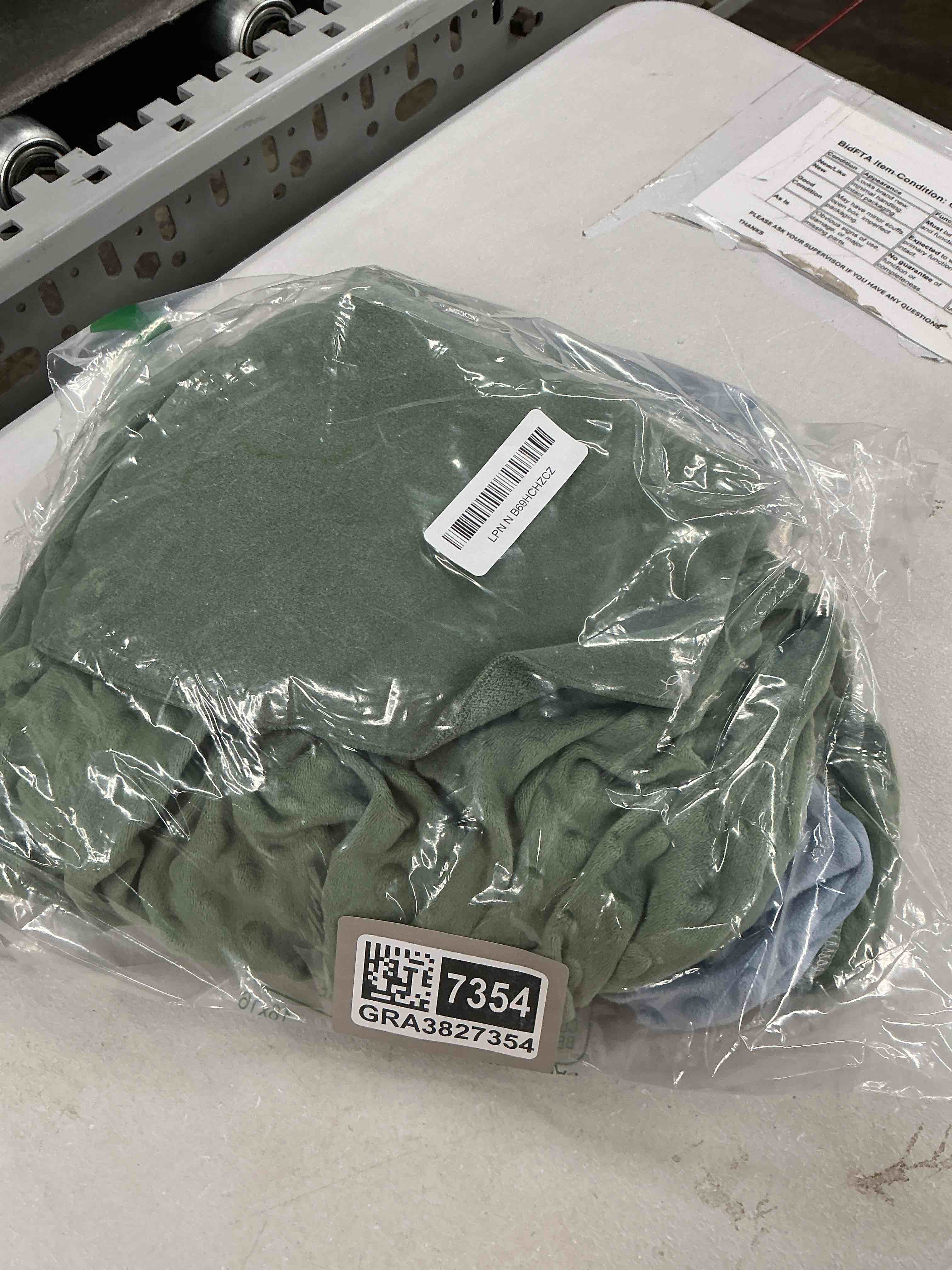 Condition photo showing Good Condition for fleece newborn sleep sack baby swaddle,3-way adjustable wearable blanket,2 pack fleece swaddling sleeping bag tog 2.0? (blue&green, 3-6 months) blue & green 3-6 months