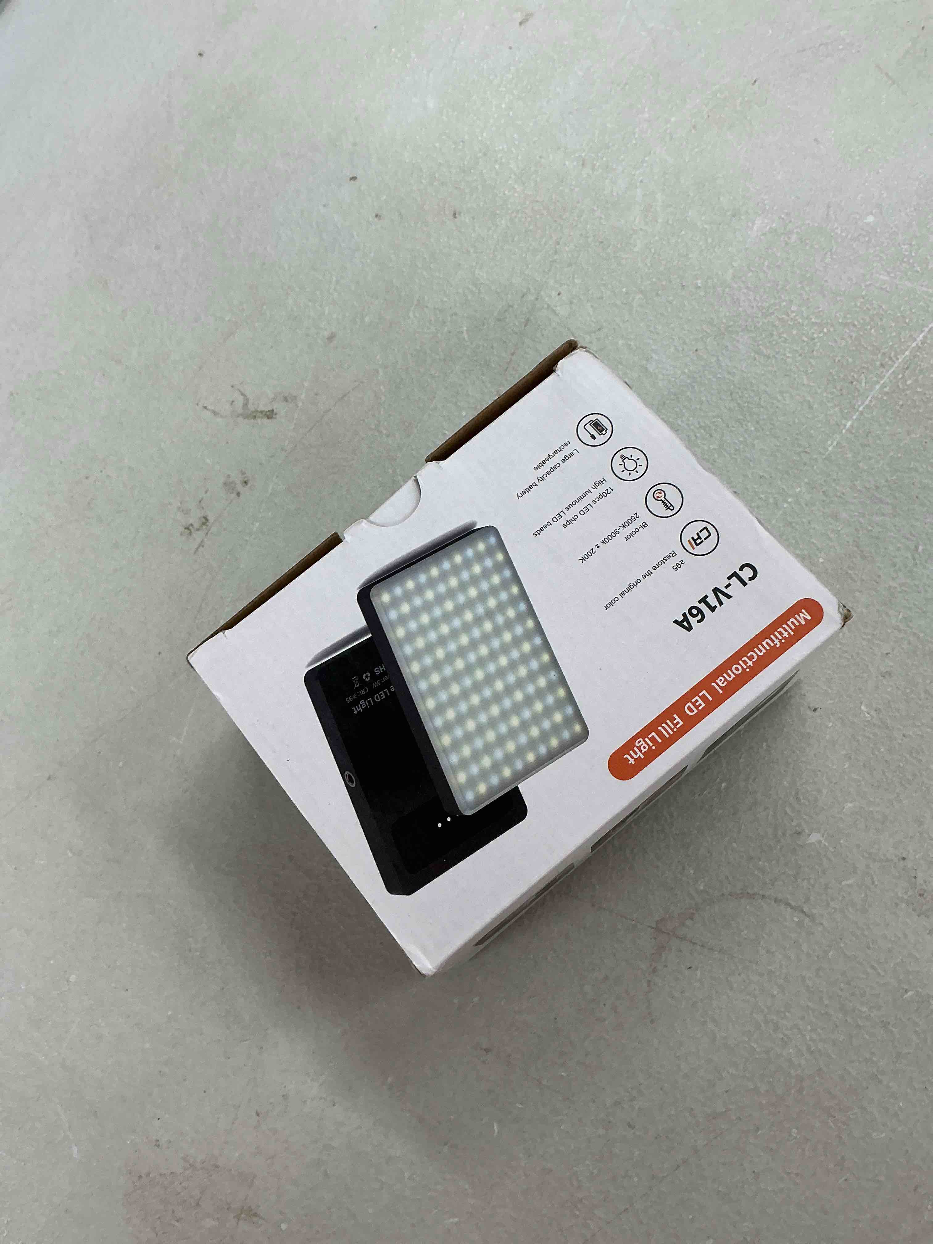 Condition photo showing Good Condition for 120 led selfie light for iphone, portable phone light with clip & camera tripod adapter - 5000mah rechargeable, 3 lighting modes, cri 97+ for video recording, tiktok, tripod mount rings black