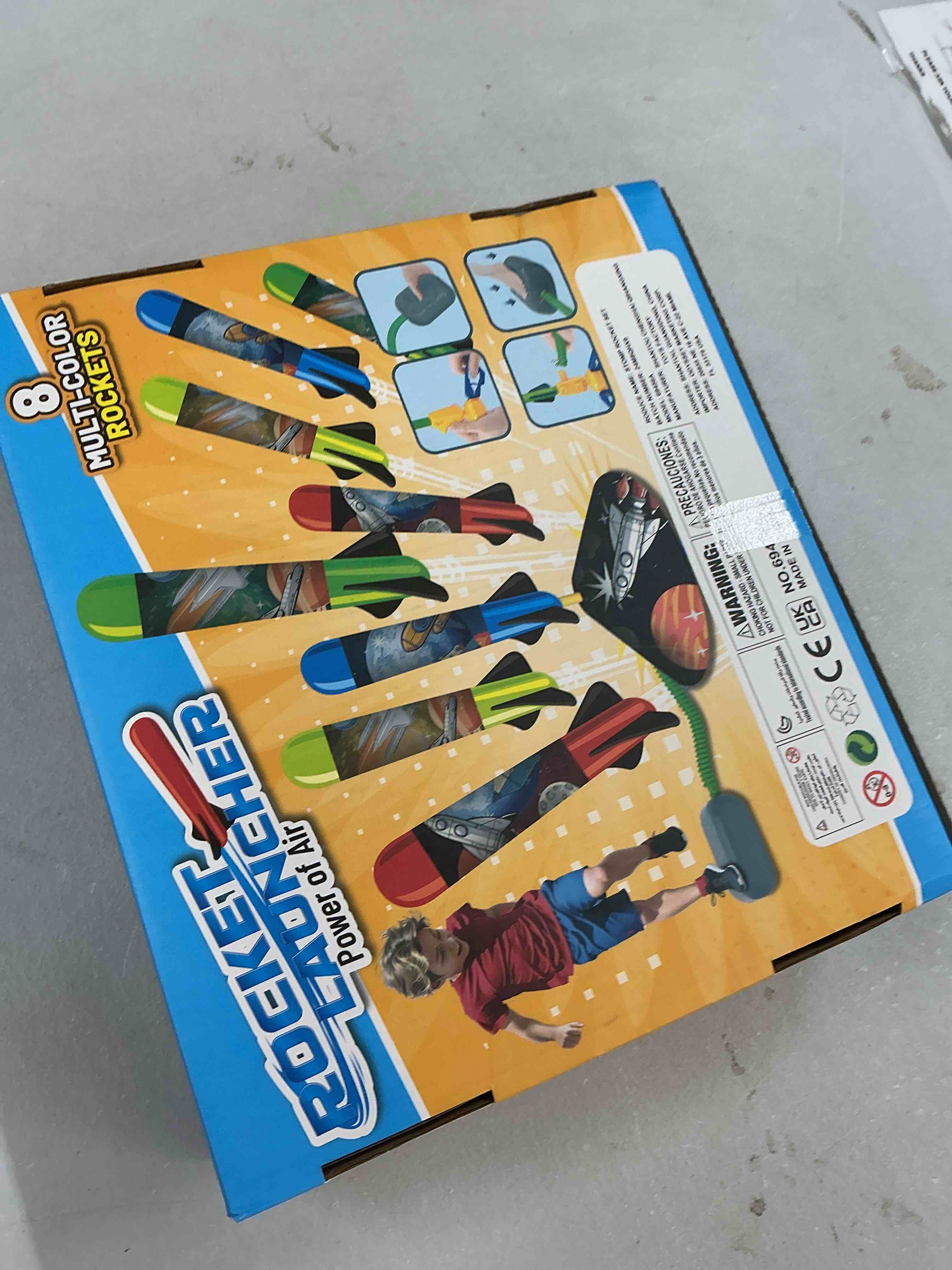 Condition photo showing Good Condition for toys rocket launcher for kids - launch up to 100 ft, 8 multi-color foam rockets & adjustable launch stand, kids outdoor toys, age 3+ toy rocket launcher-8p