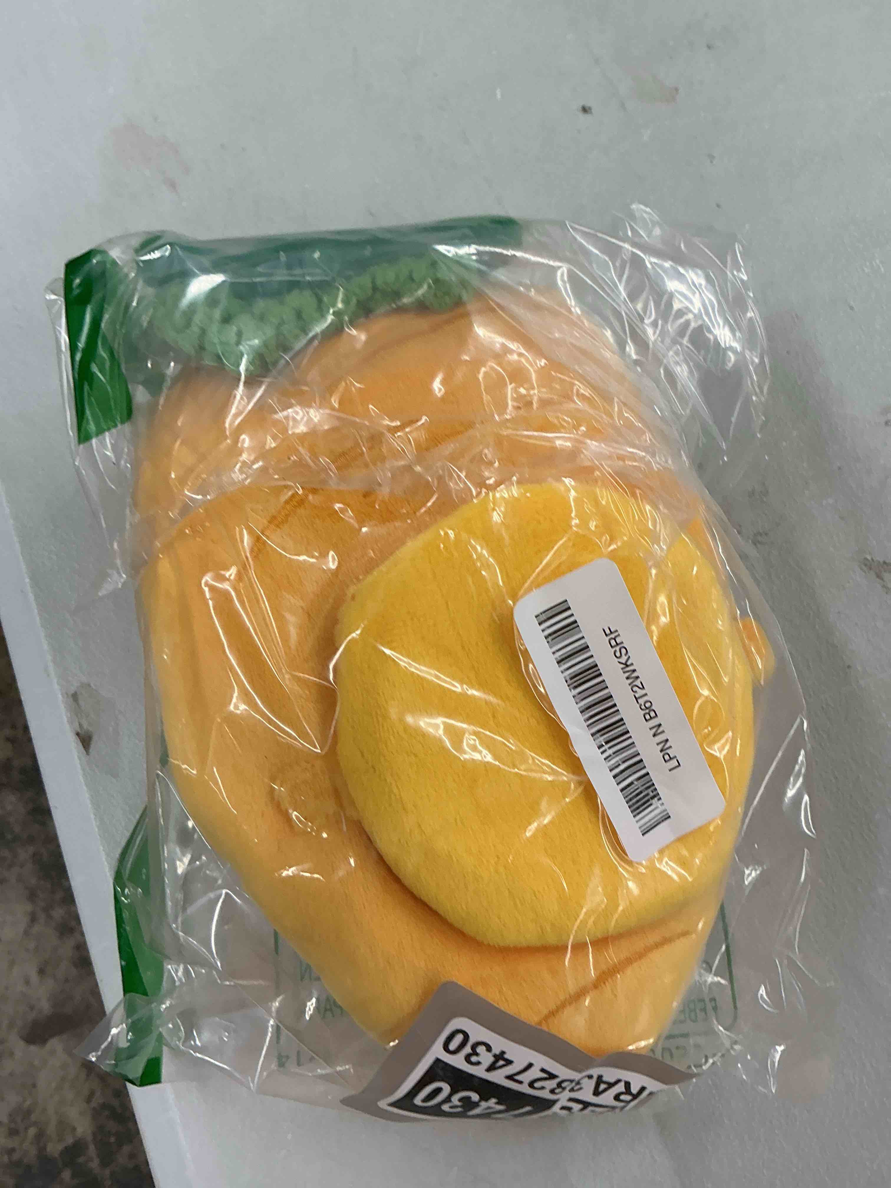 Condition photo showing Good Condition for sensory carrot house toy for babies - plush montessori toy with mirror, 3 bunny rattles & pull-out carrot, crinkle leaf, fine motor skills development, washable