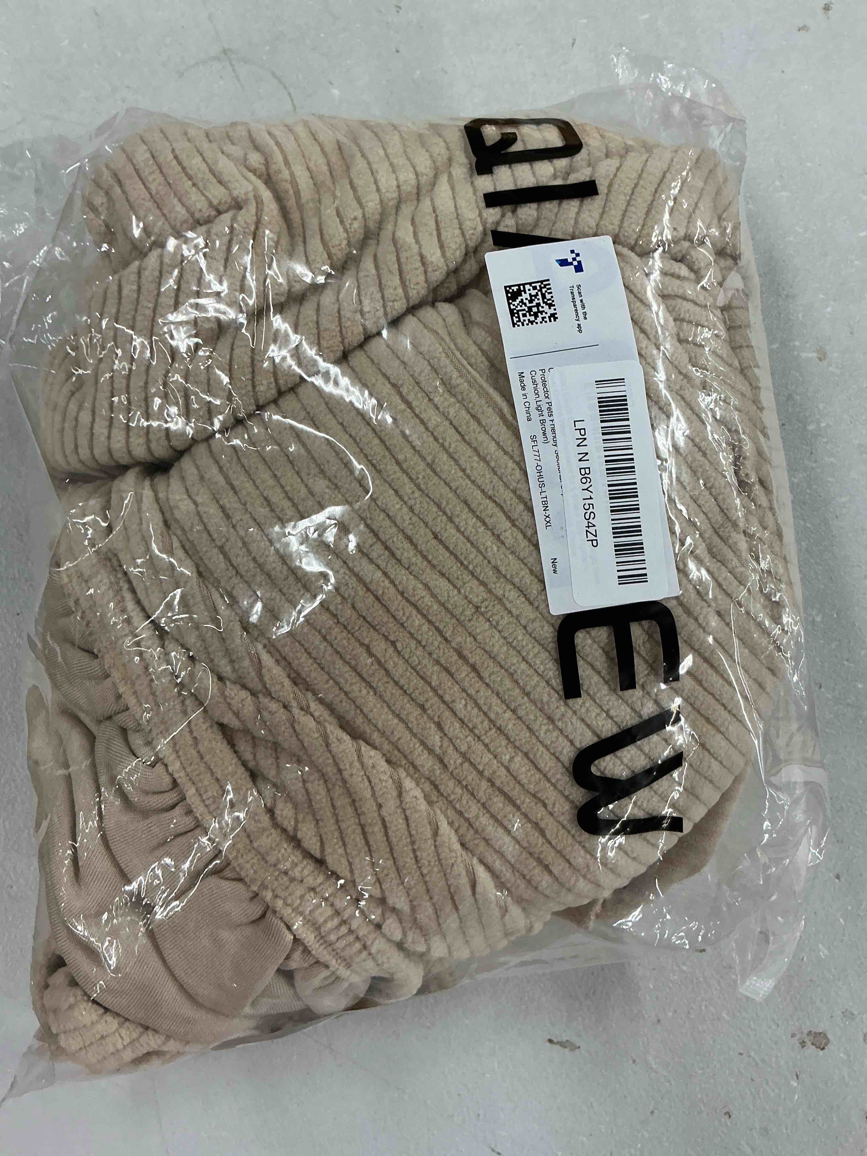 Condition photo showing Good Condition for sectional couch covers, wear resistant stretch sofa covers washable soft couch cushion covers anti slip furniture protector sofa slipcovers for pets(1 piece chaise cover, light brown) light brown 1 chaise cover