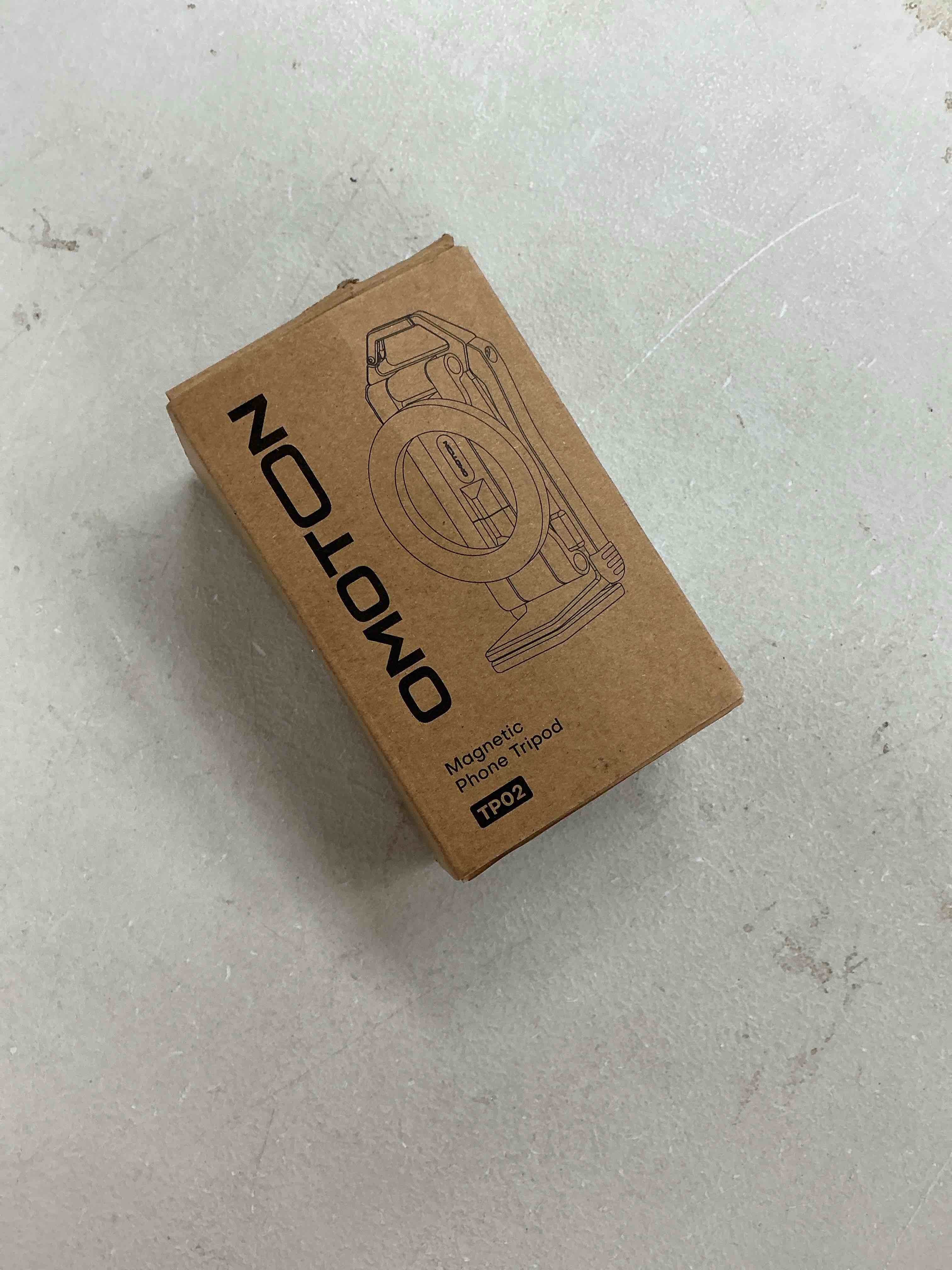 Condition photo showing Good Condition for omoton 360°rotating for magsafe tripod mount, adjustable aluminum magnetic phone tripod for iphone 17/16/15/14 pro max air, foldable cell phone stand fits vlog, gym, travel essentials, orange a-orange