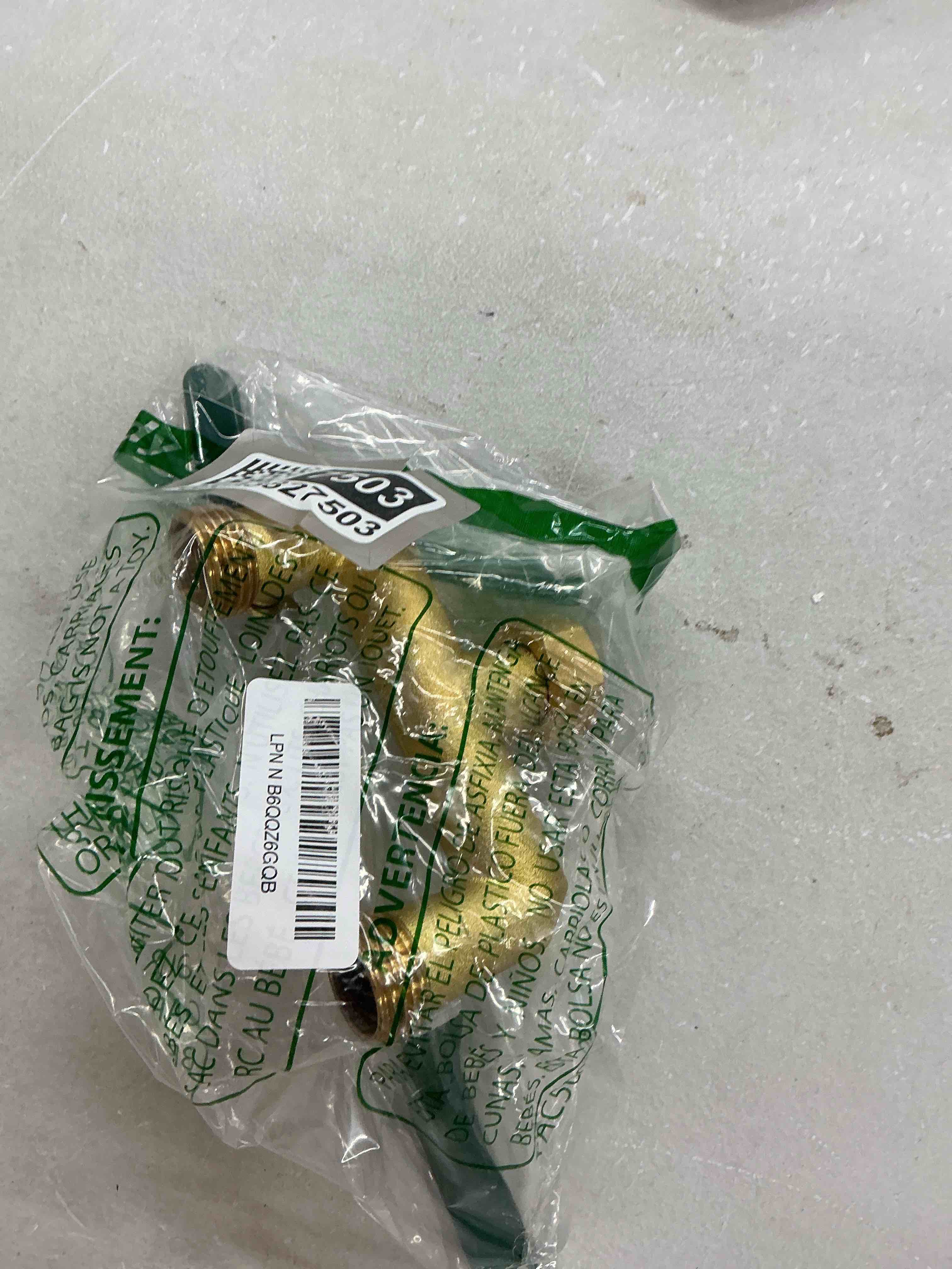 Condition photo showing Good Condition for garden hose splitter, 3/4” rust and freeze resistant outdoor hose manifold with 2 green extra long handles faucet adapter-heavy duty brass 2-way valve 2way-big water flow-green