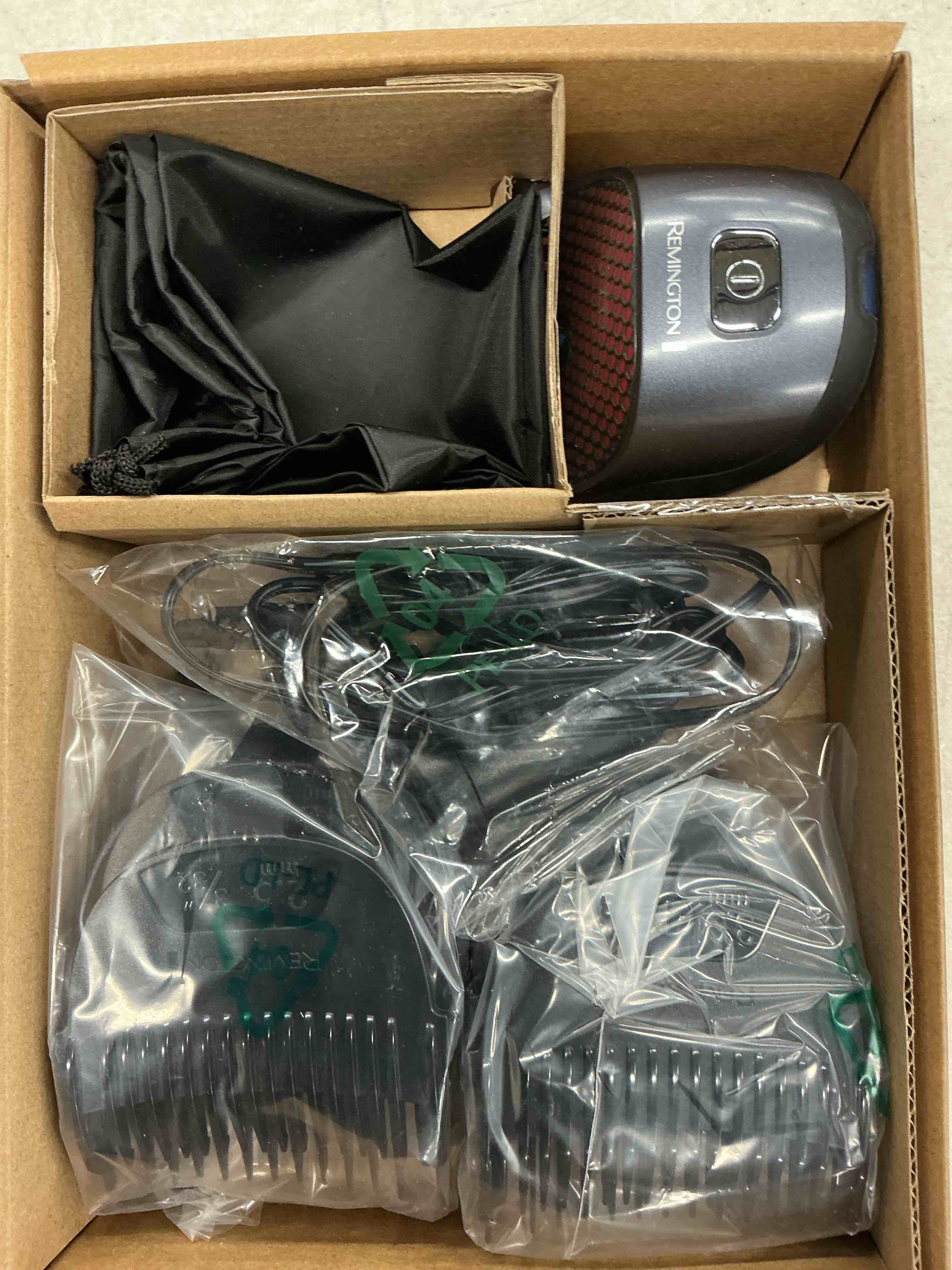 Condition photo showing Good Condition for remington shortcut pro self-haircut trimmer kit, waterproof cordless electric razor for head, beard, and body, curved blades and 9 trimmer lengths, head shaver, 5-minute quick-charge, 14-piece set