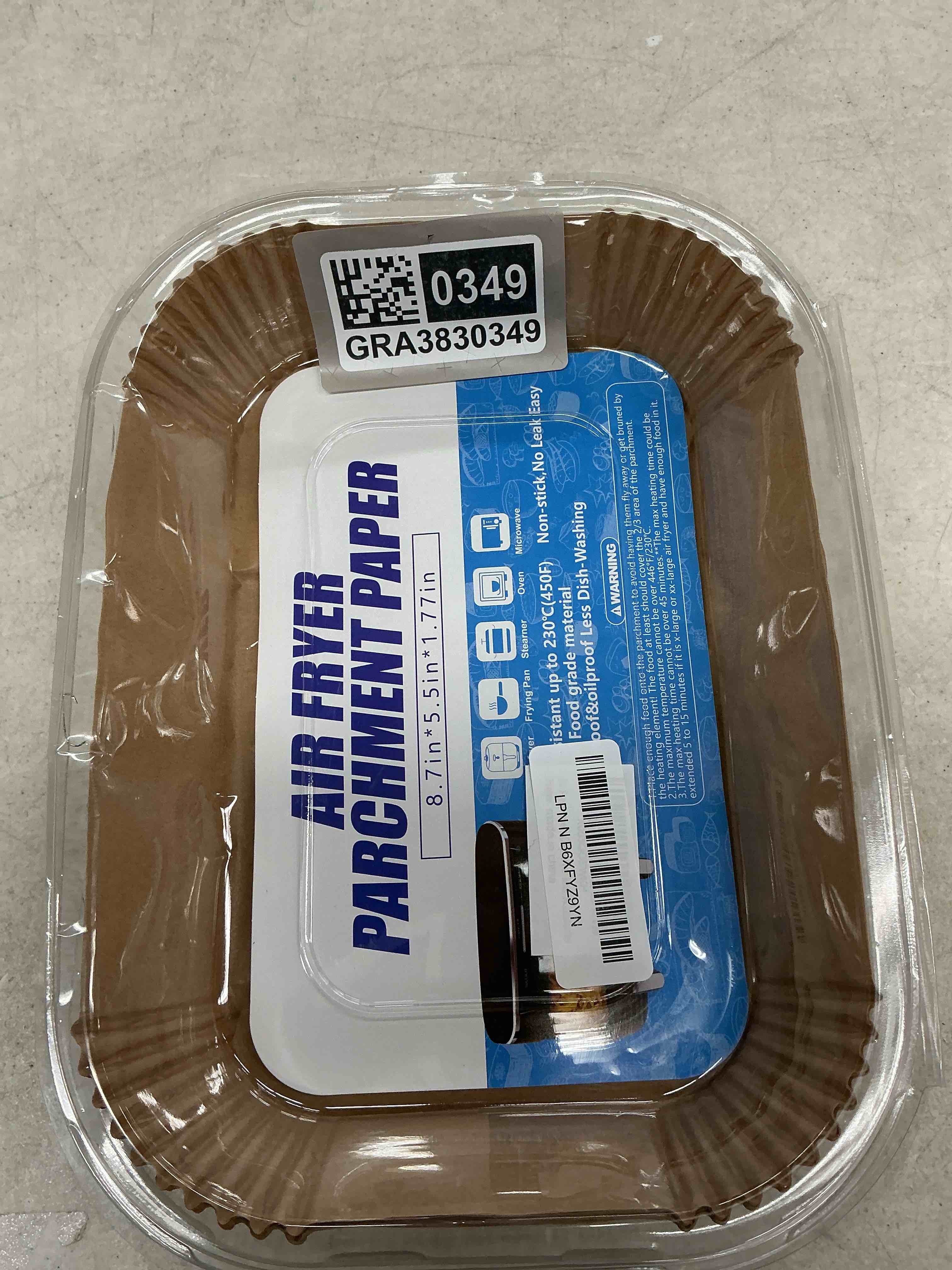 Condition photo showing Good Condition for air fryer liners disposable for ninja airfryer: 125pcs 8.7x5.5" rectangle parchment paper for air fryer dual basket ninja dz201 dz401 foodi 8qt and above air fryer liner accessories