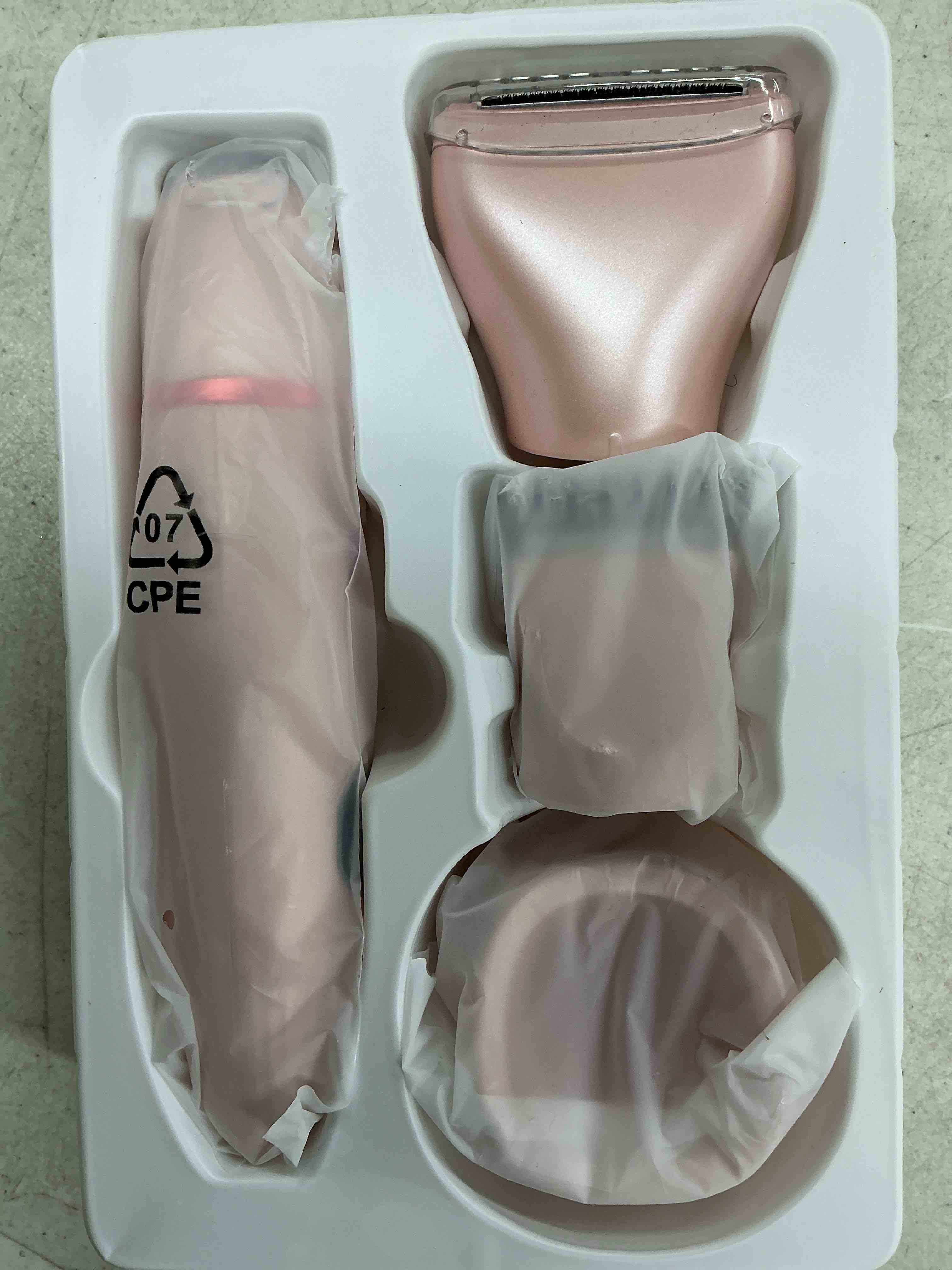 Condition photo showing Good Condition for bikini trimmer for women, 3-in-1 electric razors for women, ipx7 waterproof rechargeable cordless pubic hair shaver, with led display, for ladies bikini pubic, face, underarms, legs(pink)
