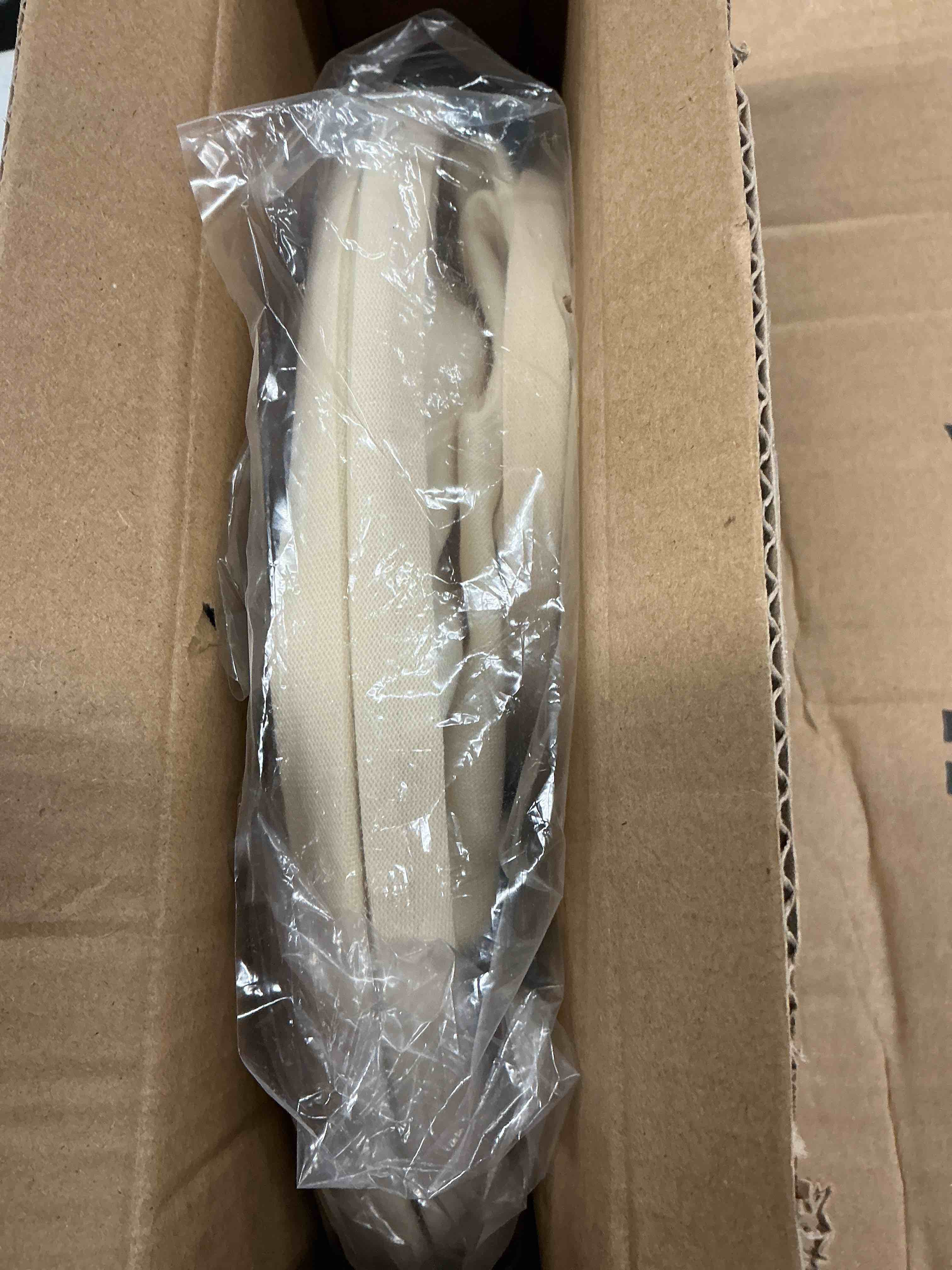 Condition photo showing Good Condition for bell lamp shades set of 2, cream fabric lampshades medium shade replacement, 6"top x 13"bottom x 10"high, natural linen hand crafted(spider fitter), harp holders included, easy assembly required