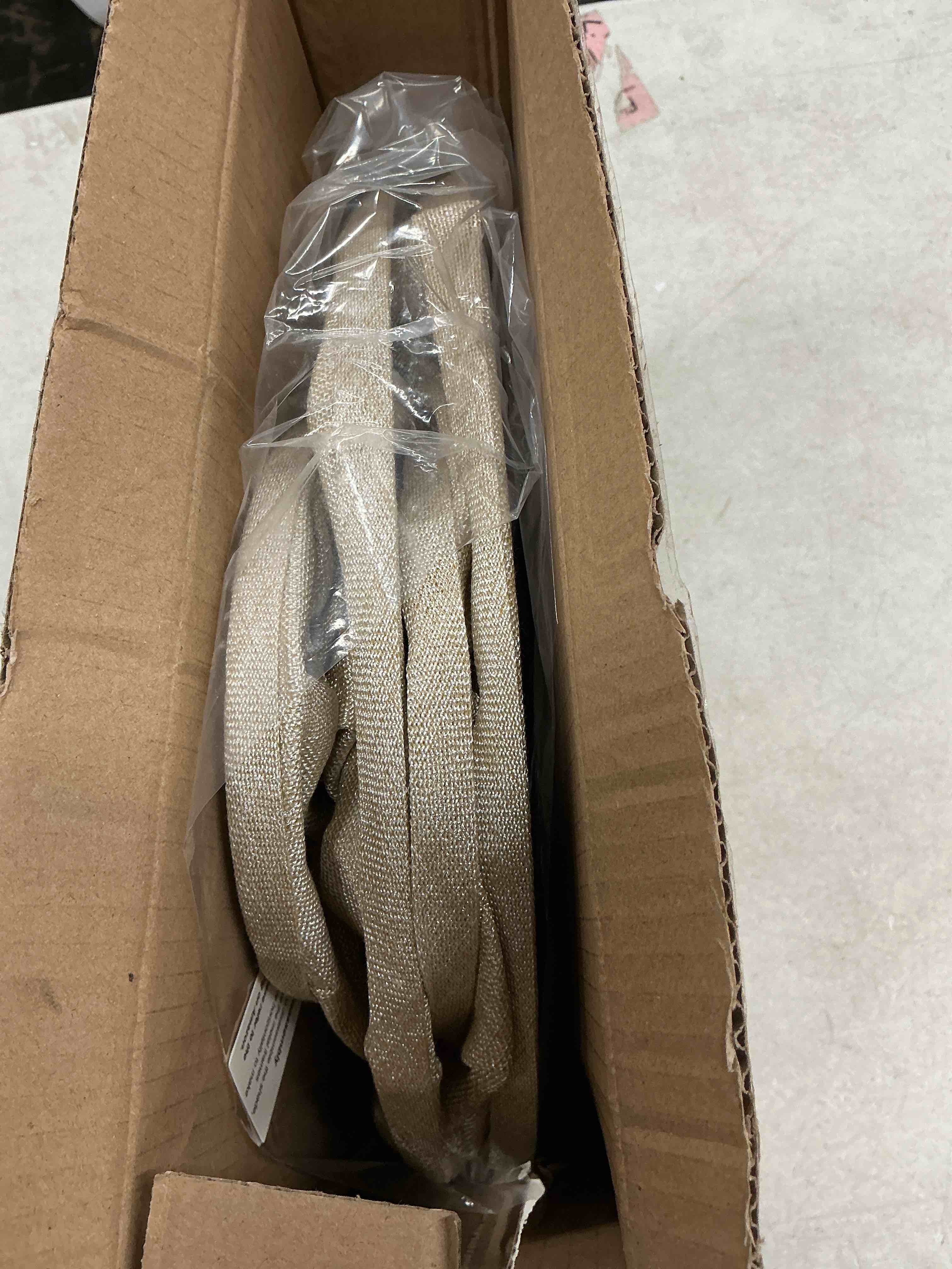 Condition photo showing Good Condition for lamp shades set of 2, champagne beige bell lamp shades 6" x 13" x 10"high, medium shade replacement fabric natural linen hand crafted(spider fitter), harp holders included, easy assembly required