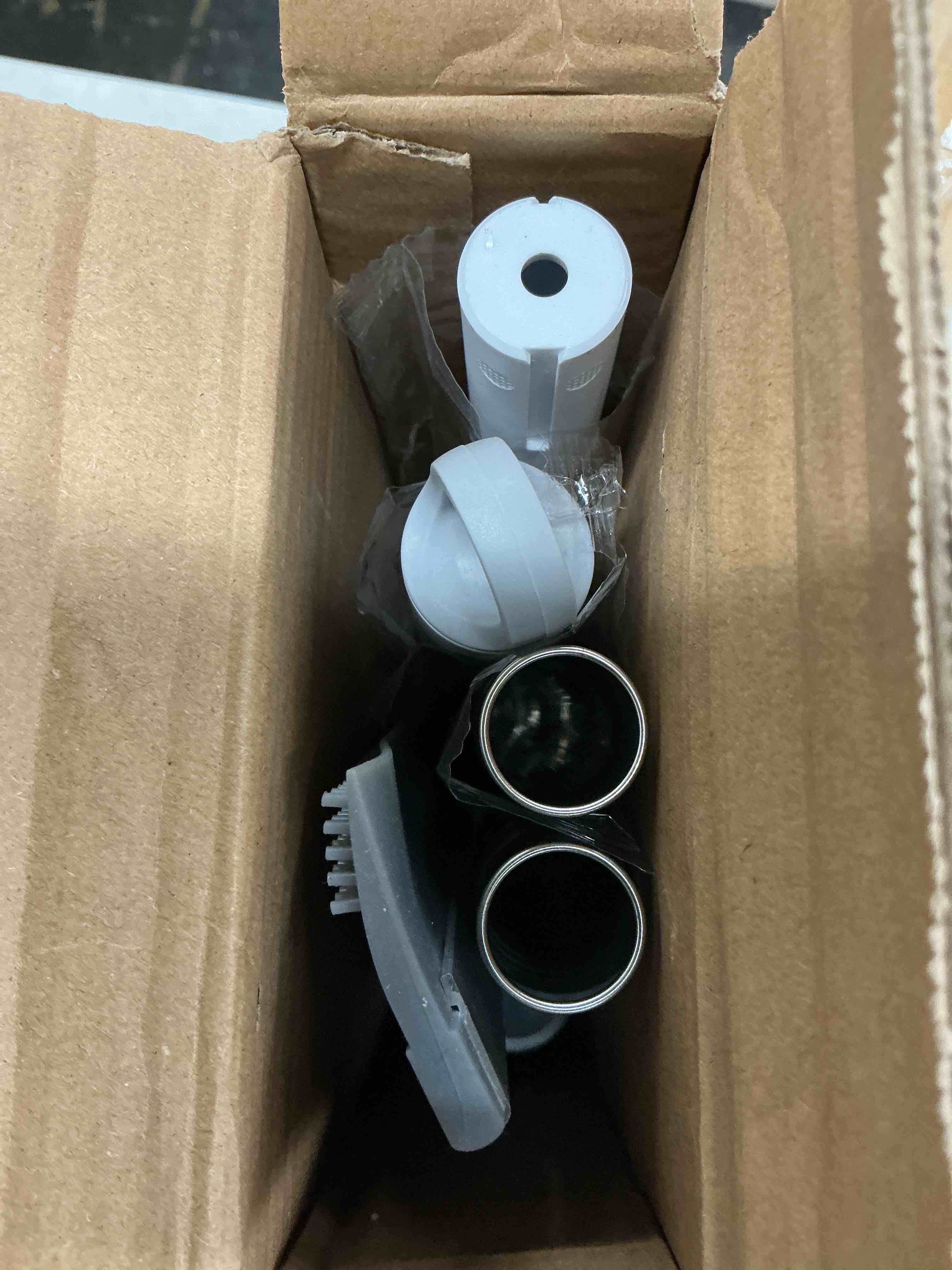 Condition photo showing Good Condition for floor squeegee for concrete floor, squeegee for floor with 180° rotating head & 63" long handle, garage squeegee broom for epoxy floor, pet hair, water removal, bathroom tile, shower glass, carpet