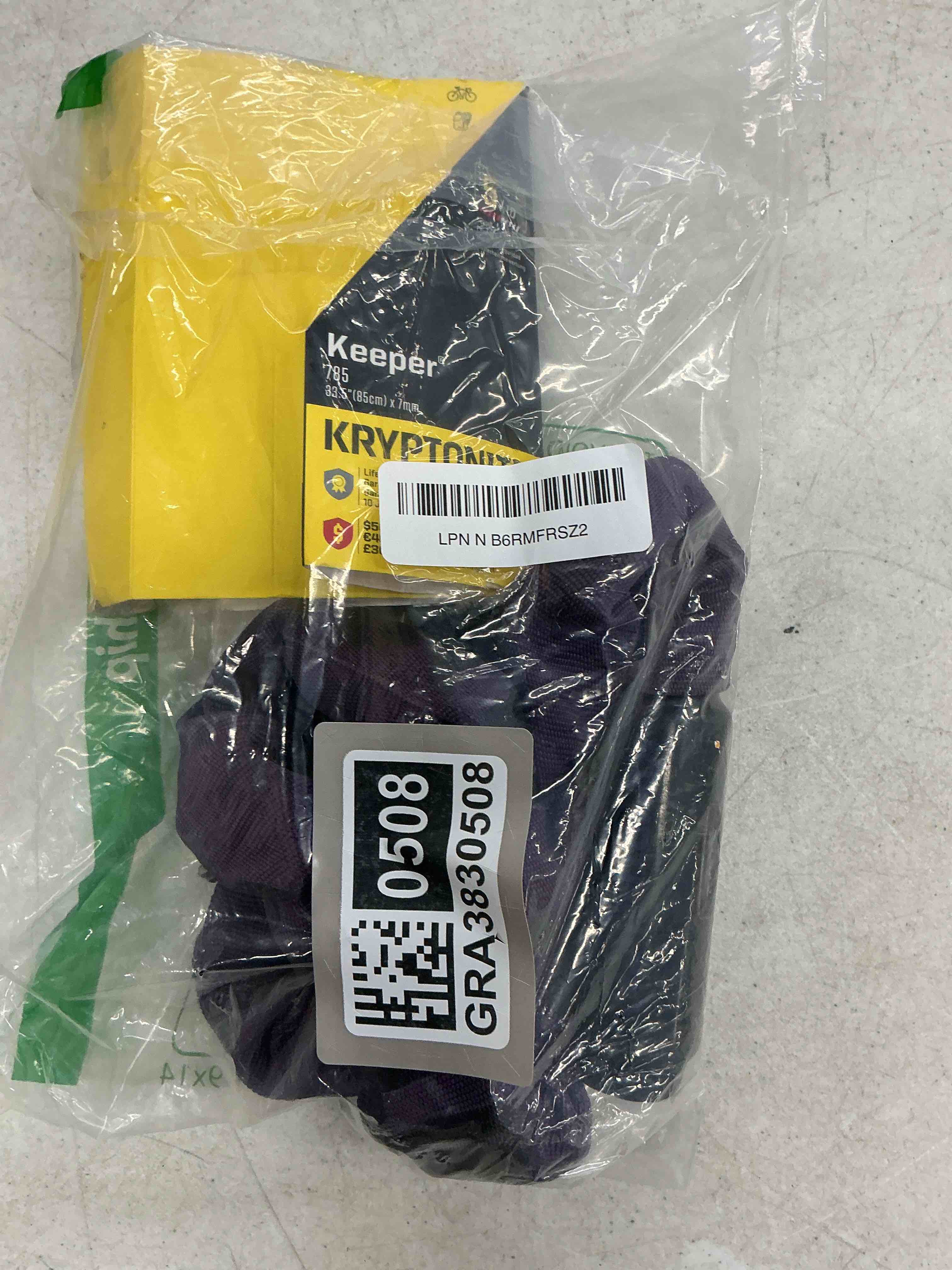 Condition photo showing Good Condition for kryptonite keeper 785 bike chain lock, 2.8 feet long heavy duty anti-theft bicycle chain lock with keys for bike, motorcycle, scooter, bicycle, door, gate, fence purple 32 inch lock