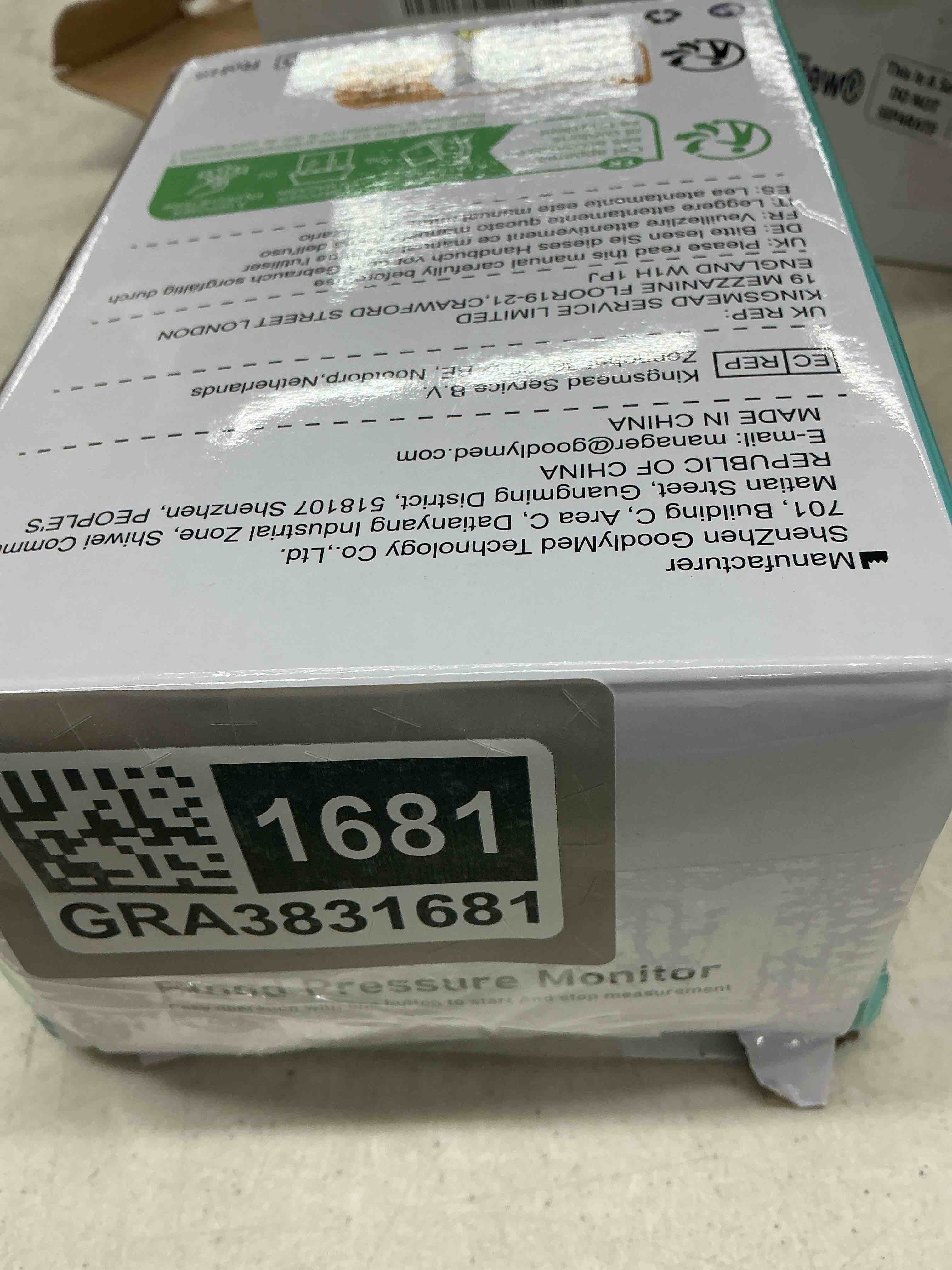 Condition photo showing Good Condition for blood pressure monitor, automatic upper arm blood pressure monitors for home use, 2 blood pressure machine cuff(9-17in & 13-21in) with large led backlit display, 3x199 reading memory users white
