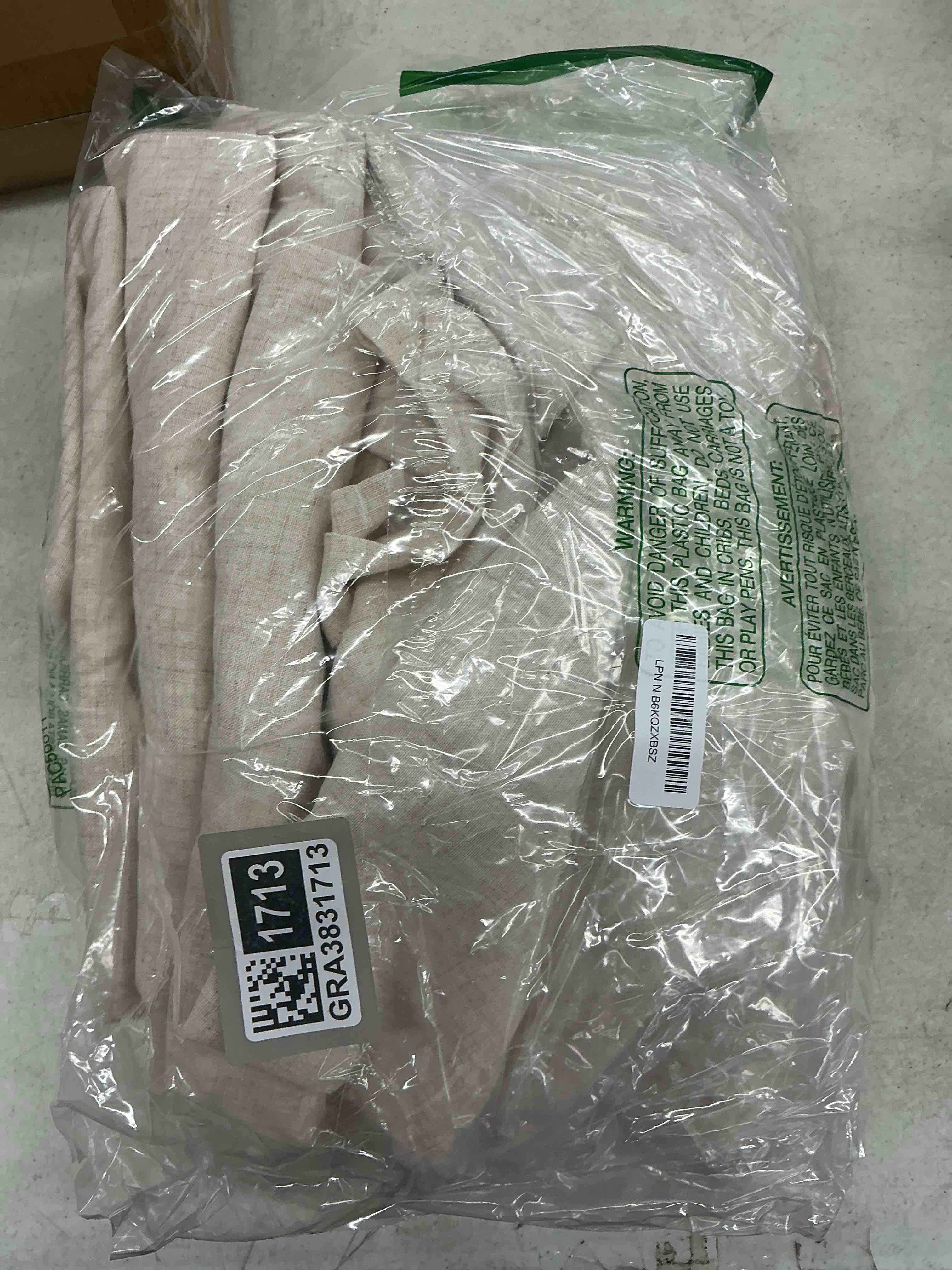 Condition photo showing Good Condition for jinchan ecru natural linen blend curtains 96 inches length for living room divider sliding door farmhouse rod pocket back tab light filtering drapes lightweight curtains for bedroom 4 panels 50"w x 96"l (pack of 4 ) *ecru