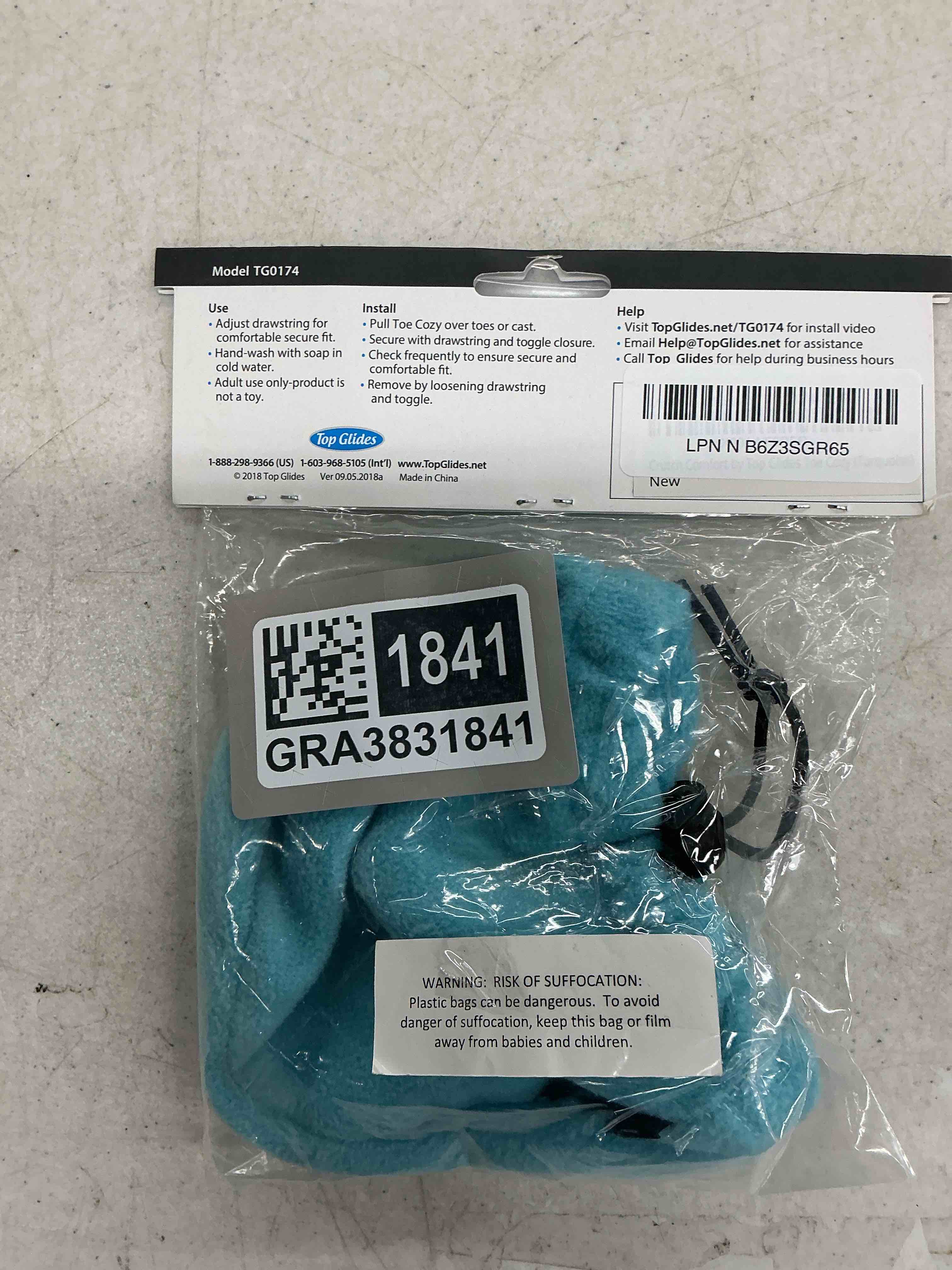 Condition photo showing Good Condition for crutch comfort by top glides toe cozy (turquoise)