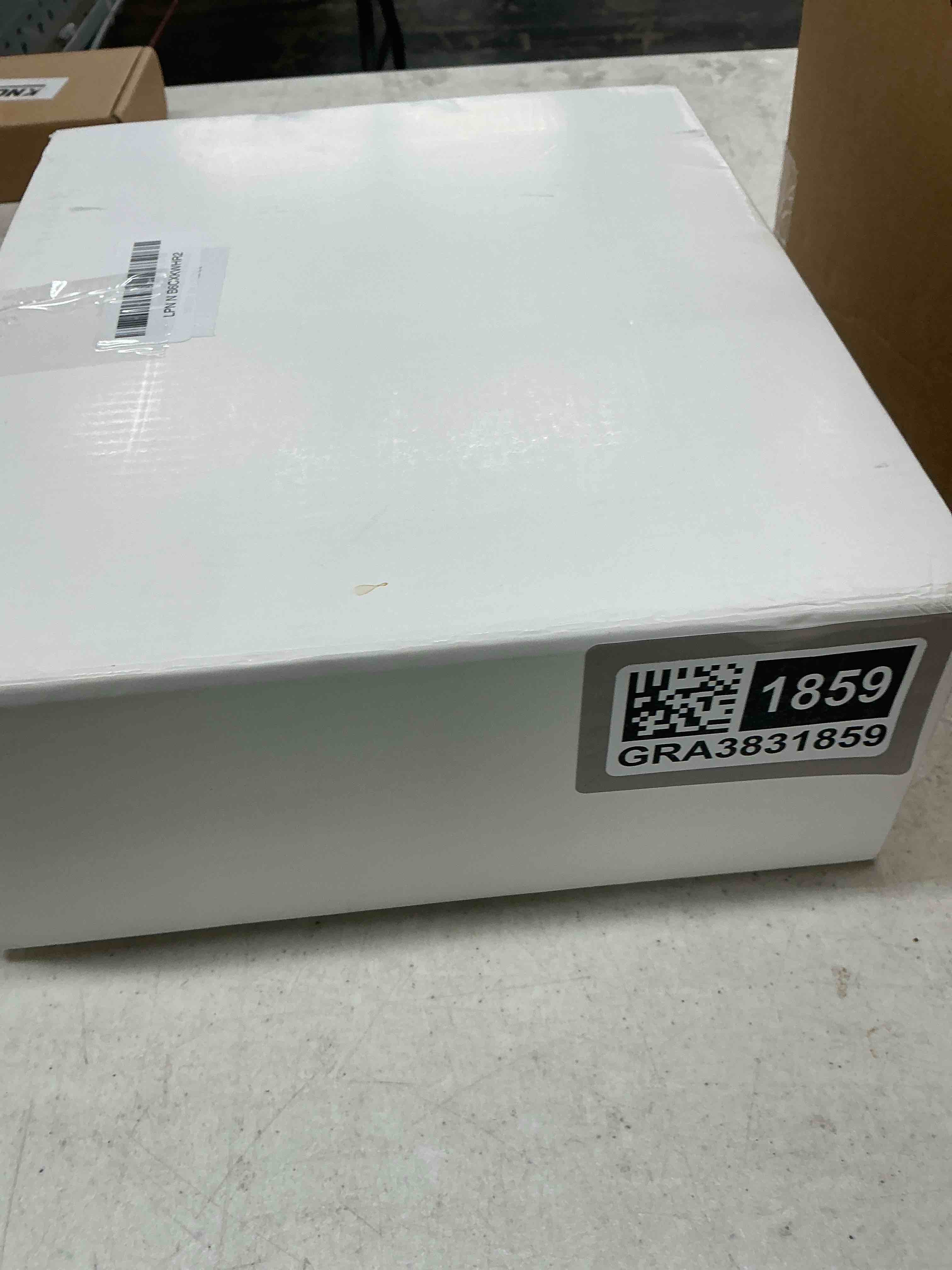 Condition photo showing Good Condition for premium washing machine outlet box with center drain, 1/2-inch pex crimp x 3/4-inch mht connection, laundry washer valve outlet box with clear text instructions pex f1807 optimized