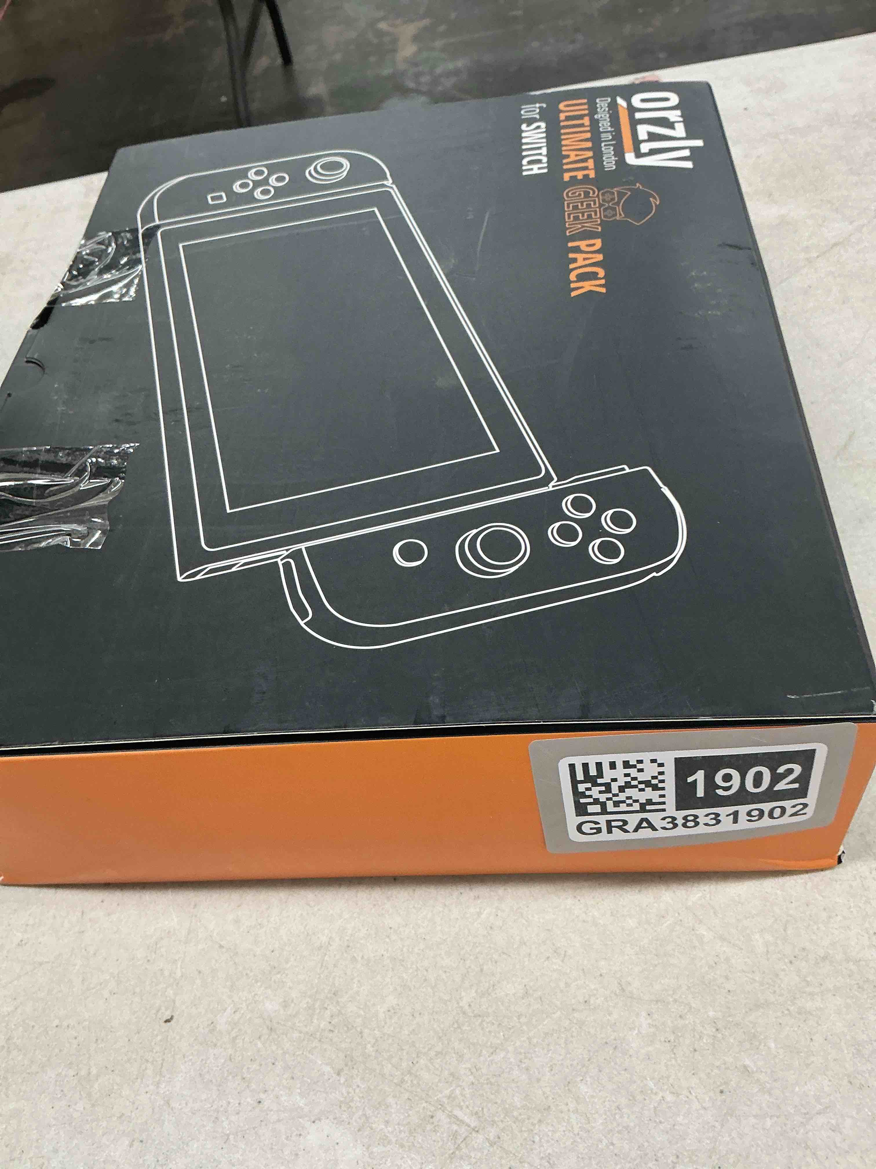 Condition photo showing Good Condition for orzly accessory bundle kit designed for nintendo switch accessories geeks and oled console users case and screen protector, joycon grips and wheels for enhanced games play and more - jet black switch & switch oled jet black