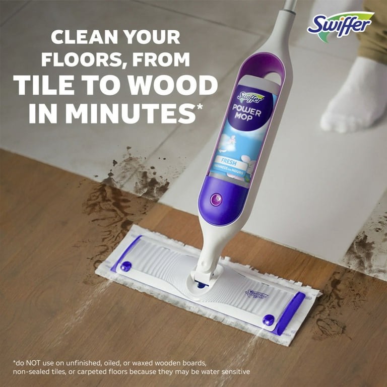 Swiffer Power Mop Multi-Surface Kit for Floor Cleaning, Fresh Scent