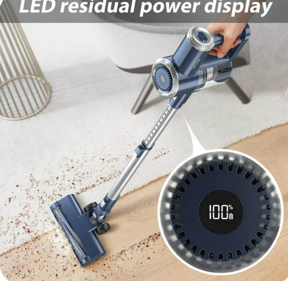 Prettycare Cordless Stick Vacuum Cleaner, 2600mAh 6-in-1 Lightweight Upright for Carpet Hard Floor Pet Hair W200 Upgraded