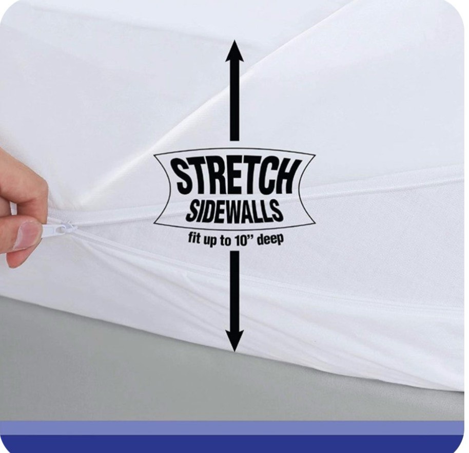 All-in- 1 Mattress Encasement, Full, White