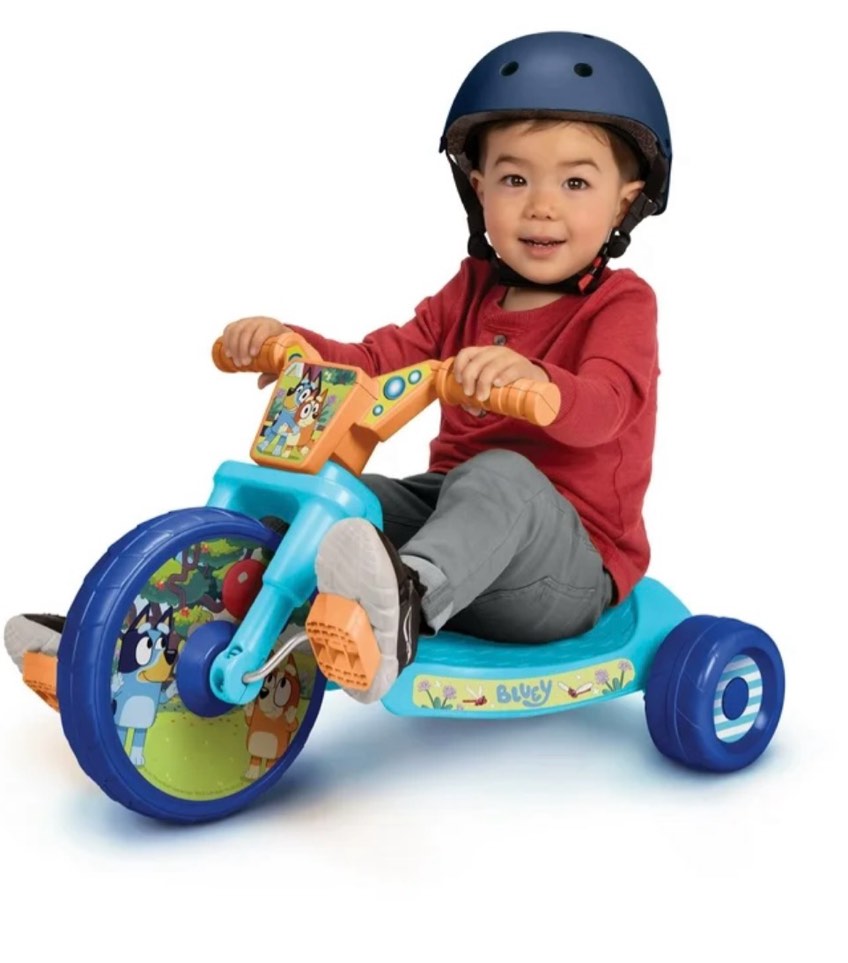 Fly Wheel Bluey Junior Cruiser Tricycle with 10 inch Front Wheel Child 2 to 4 Years