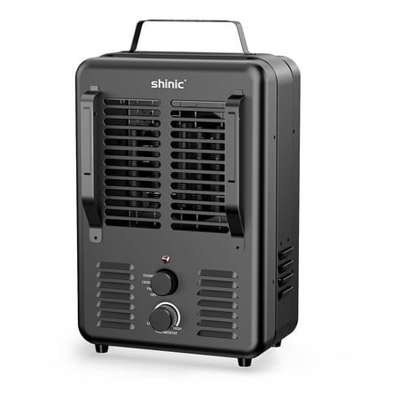 Shinic 1500W Milkhouse Heater with Thermostat, Milkhouse Utility Heater for Inside Garage Home