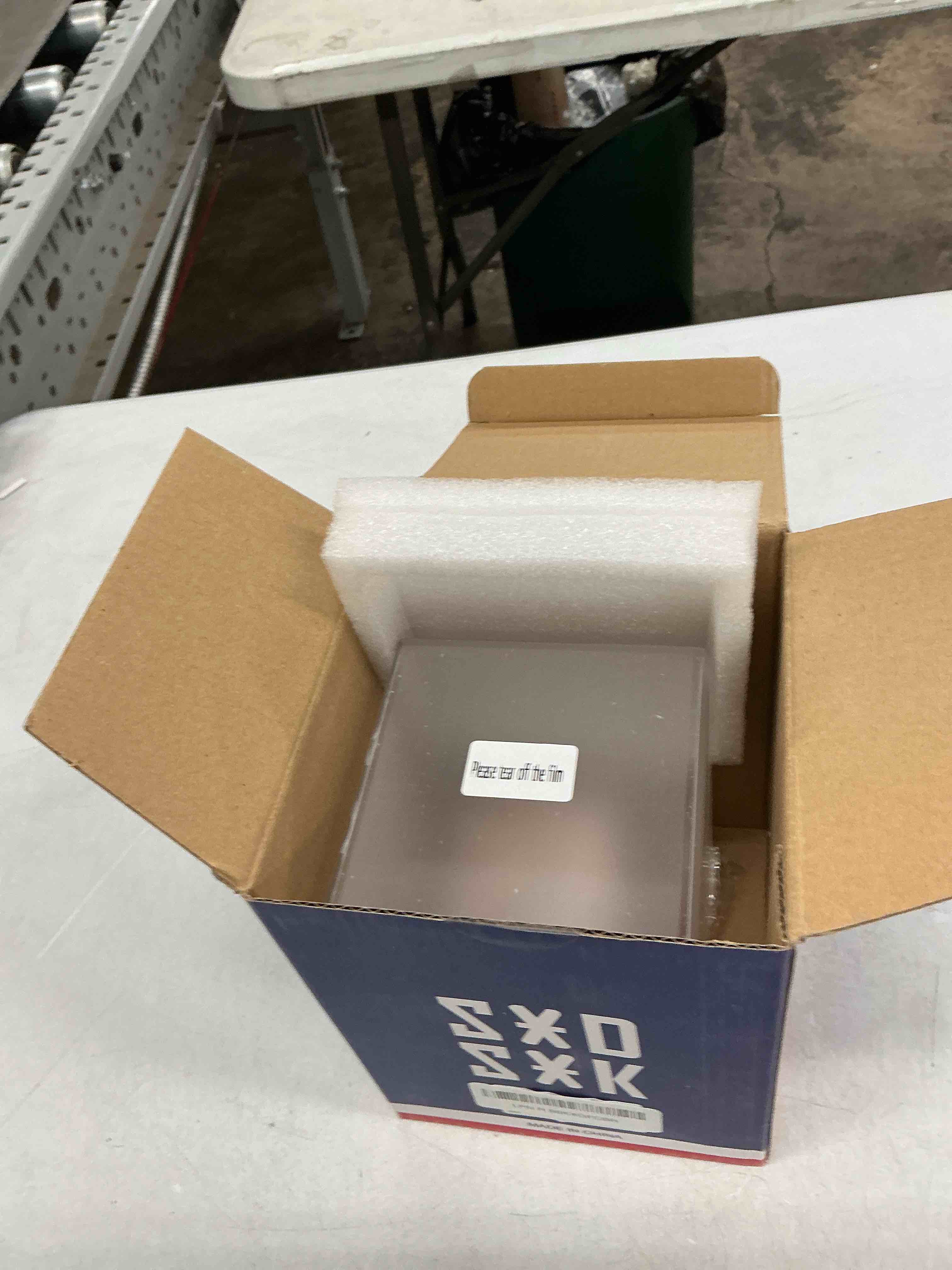 Condition photo showing As Is for baseball display case, baseball display stand with led lights , wooden stand and a bronze medal,cube baseball holder display case, acrylic clear ball protector for memorabilia baseball gifts