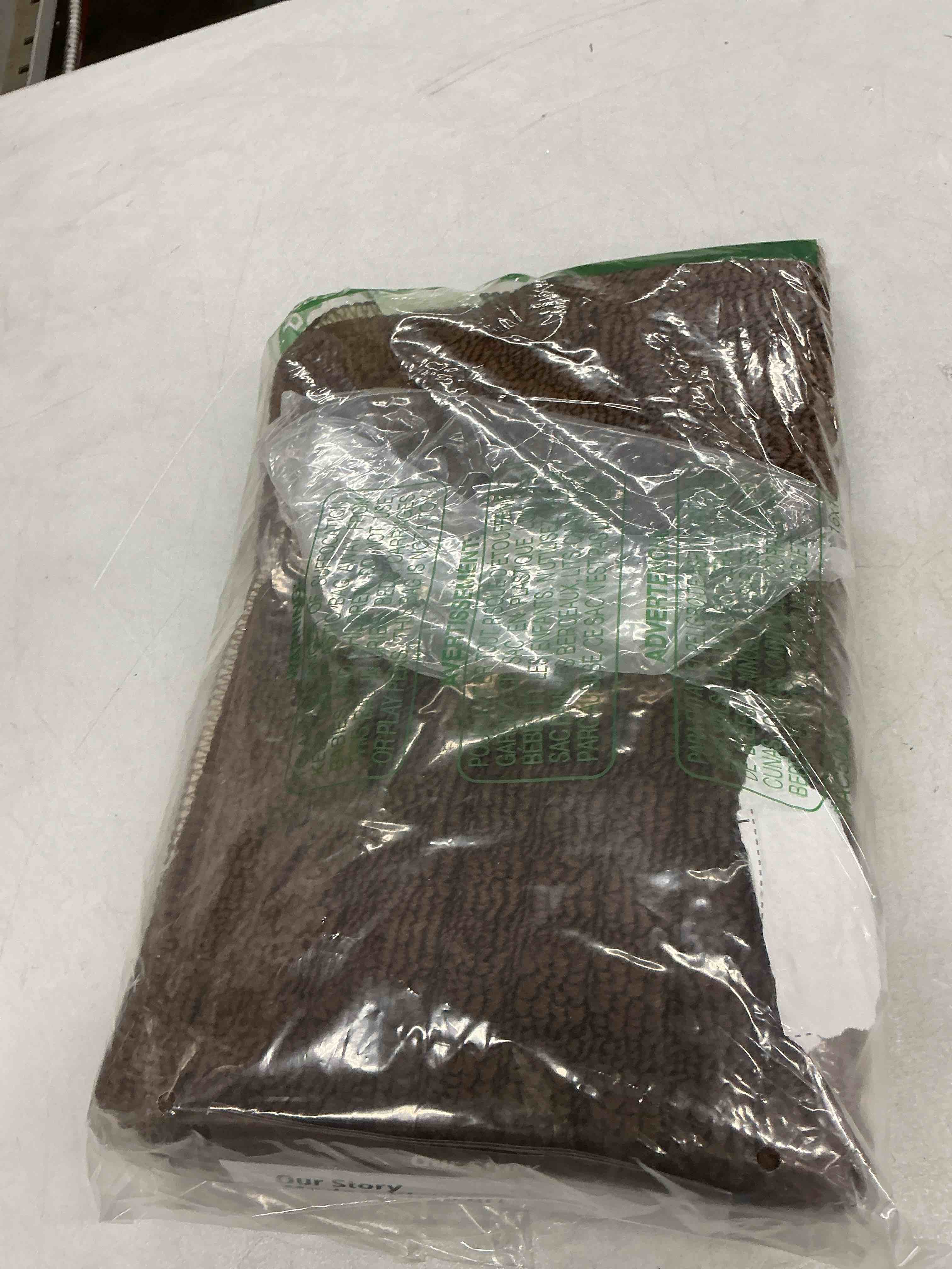 Condition photo showing Good Condition for cosy homeer 27x18 inch anti fatigue kitchen rug mats are made of 100% polypropylene half round rug cushion specialized in anti slippery and machine washable (brown 1 pc) … brown 1'6" x 2'3" (semicircular)
