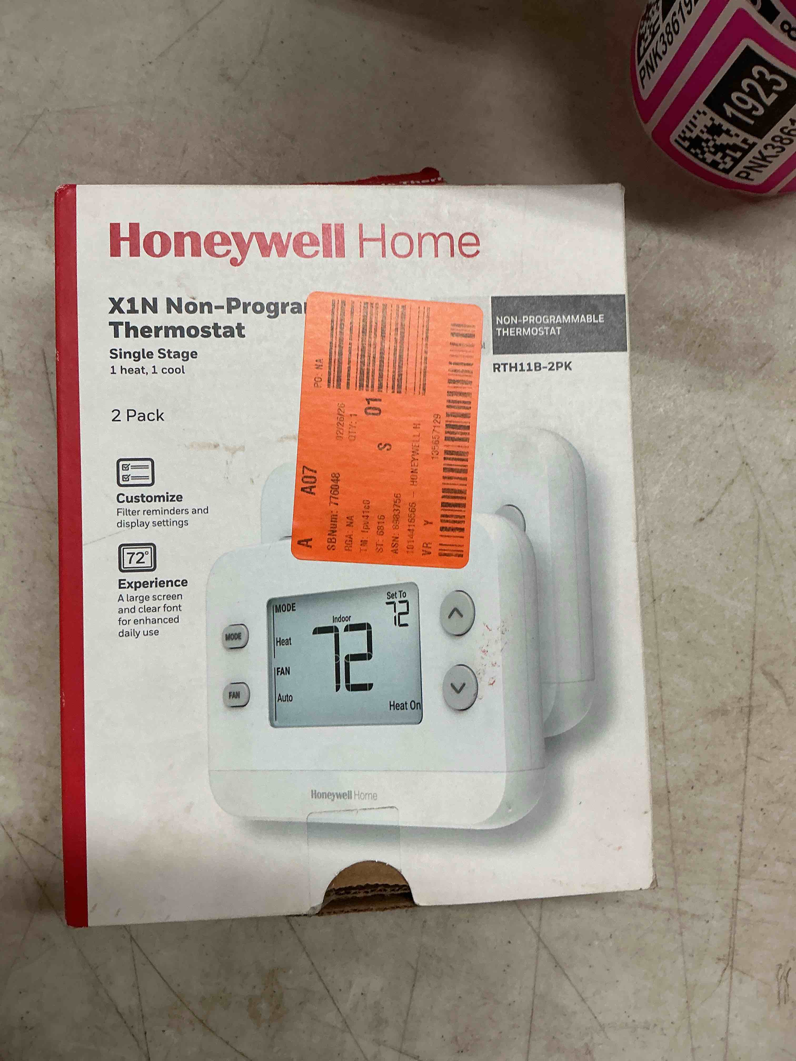 Condition photo showing Good Condition for x1n thermostat non-programmable 1 heat/1 cool 2-pack