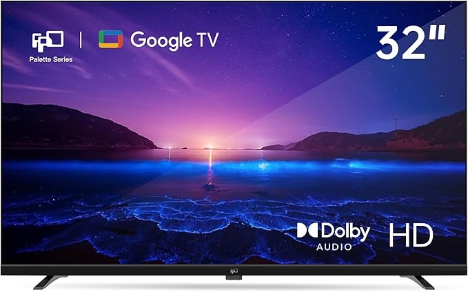 32-inch Smart TV Google TV HD 720p with Google Play and Chromecast Built-in, HDR 10, Dolby Audio, Voice Remote, Stream Live TV(Palette-Series, CG32-P3, 2024 Model)