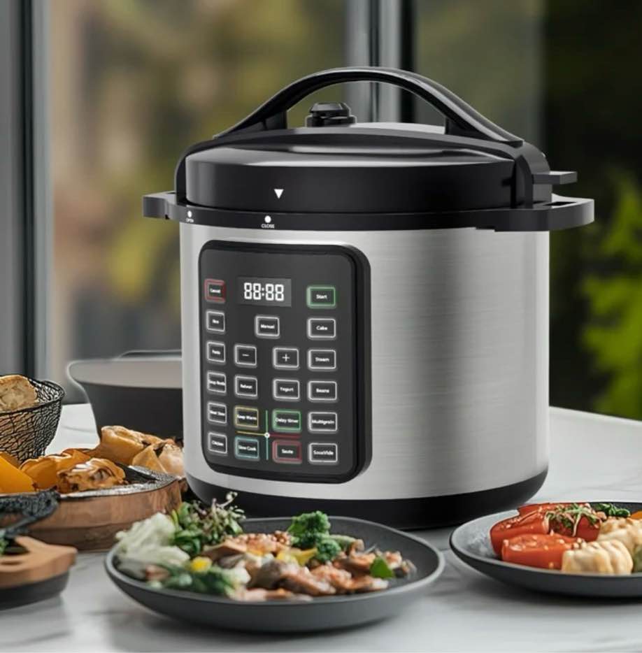 CONCETTA 6 QT Stainless Steel Electric Pressure Cooker, 12-in-1 Multi Electric Cookers, For Pressure, Rice, Steamer, Yogurt Maker, Slow Cook, New Sliver