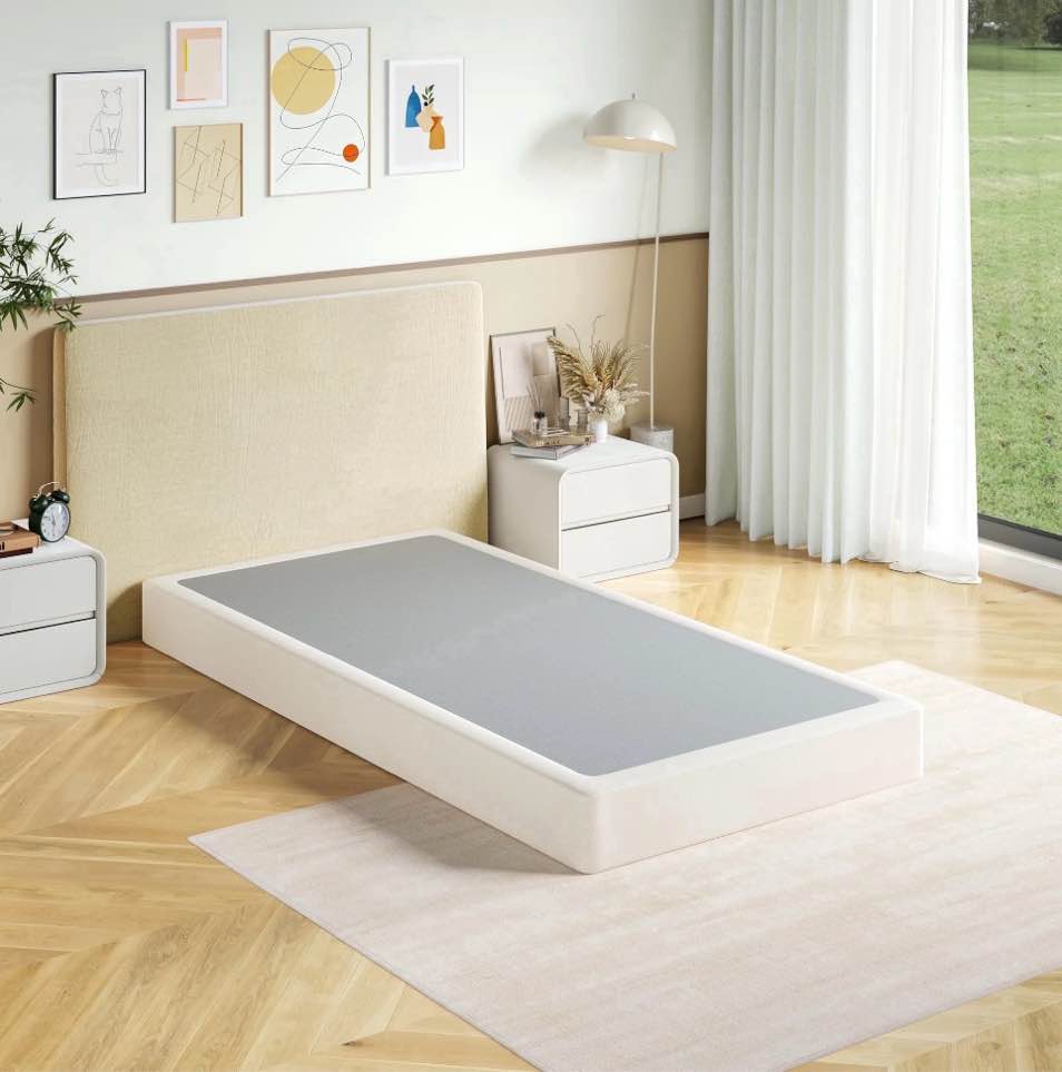 ZIYOO 4 inch Metal Box Spring, Heavy - Duty Mattress Foundation,Twin Size