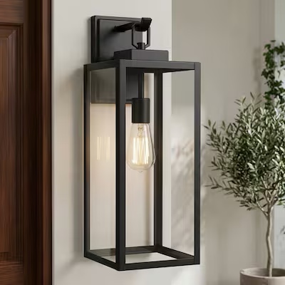 Quoizel Breitling 1 -Light 20-in H Matte Black Hardwired Outdoor Wall Light