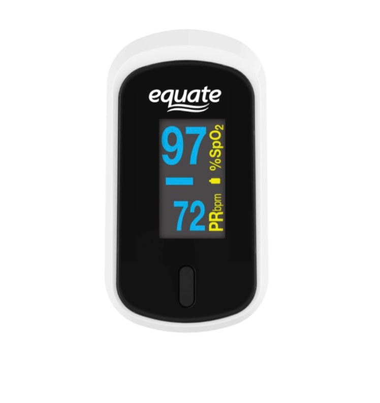 Equate Fingertip Pulse Oximeter, Pulse Rate Monitor and SpO2 Levels