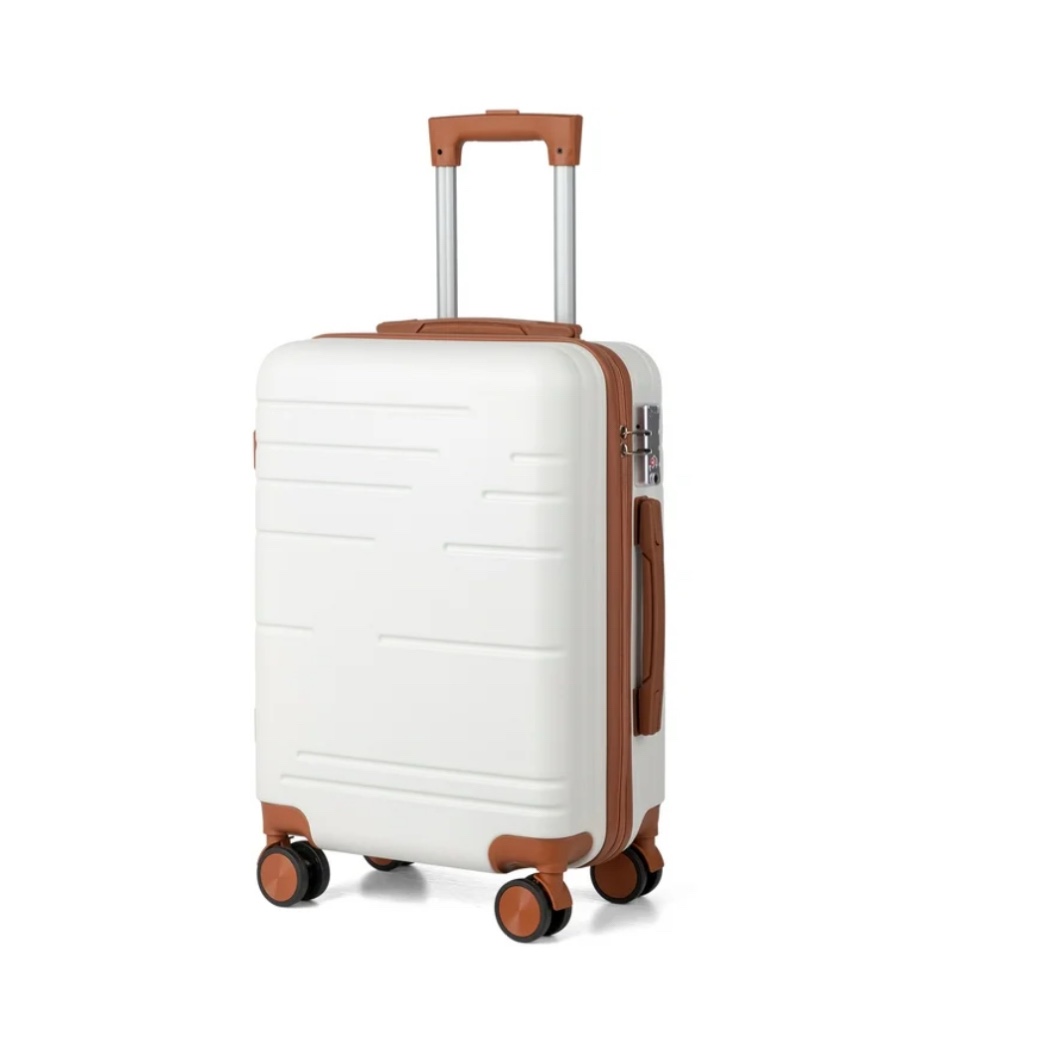 Zimtown 20" Carry-on Hardside Spinner Luggage Suitcase with Spinner TSA Lock Wheels, Beige