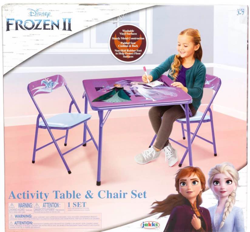 Disney Frozen Kids 3-Piece Activity Table and Chair Set