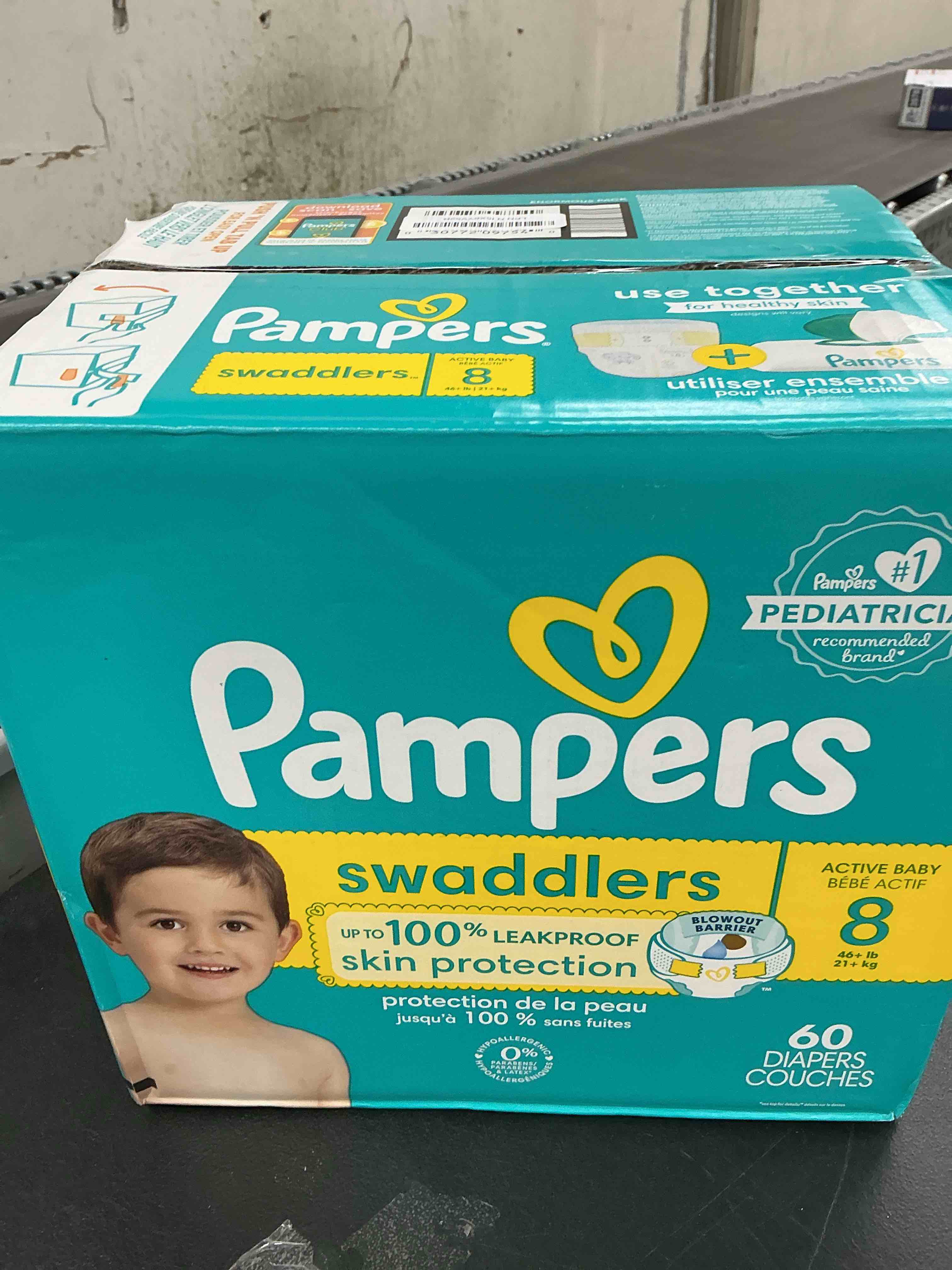 Pampers Swaddlers Active Baby Disposable Diapers Enormous Pack - Size 8 - 60ct
