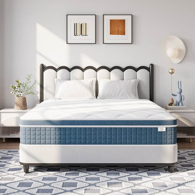 Neche 12" Queen Size Mattress, Medium Feel, Memory Foam Spring Hybrid Mattress in a Box