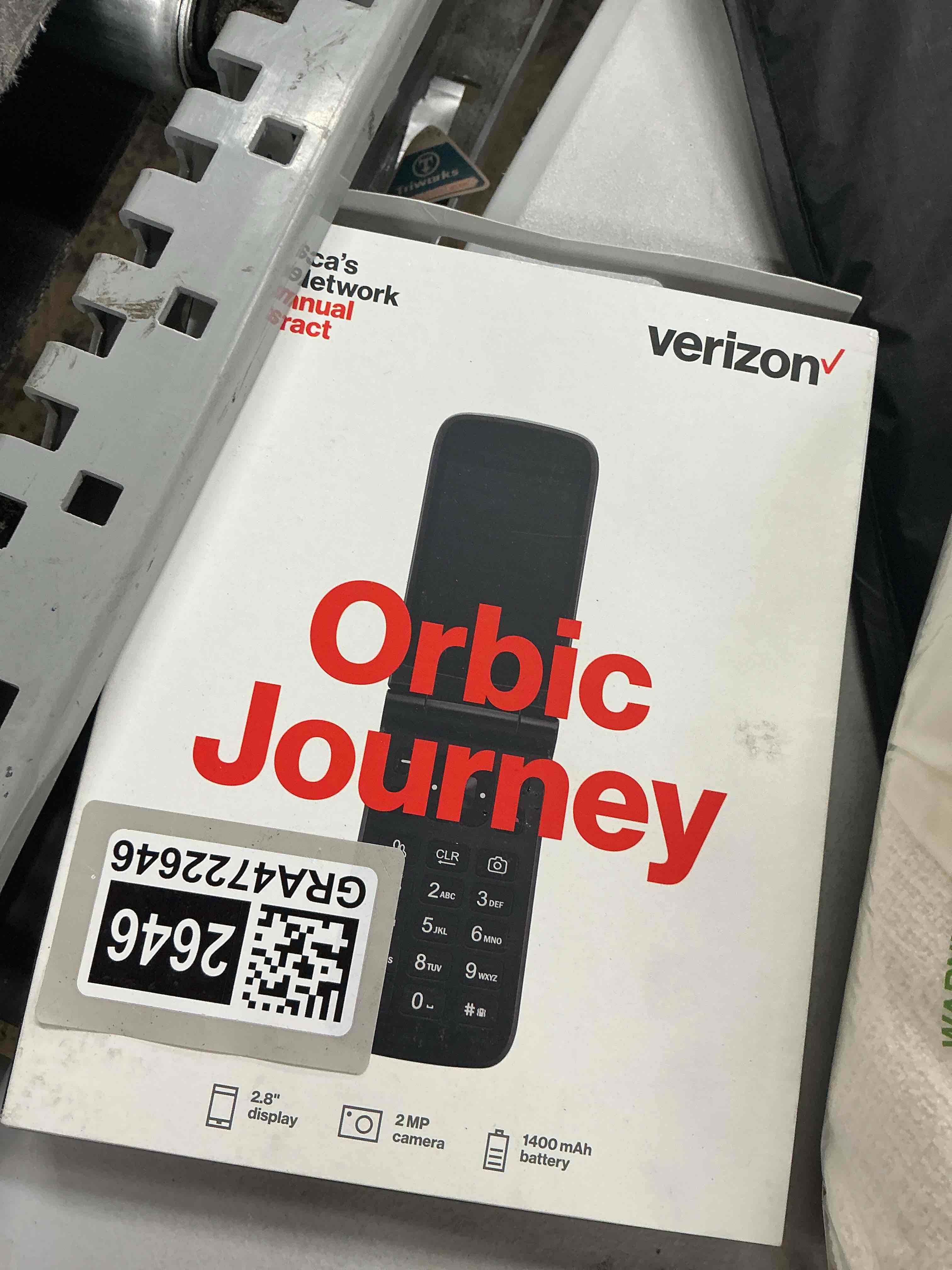 Condition photo showing Good Condition for orbic journey v verizon prepaid 4g lte flip phone - black