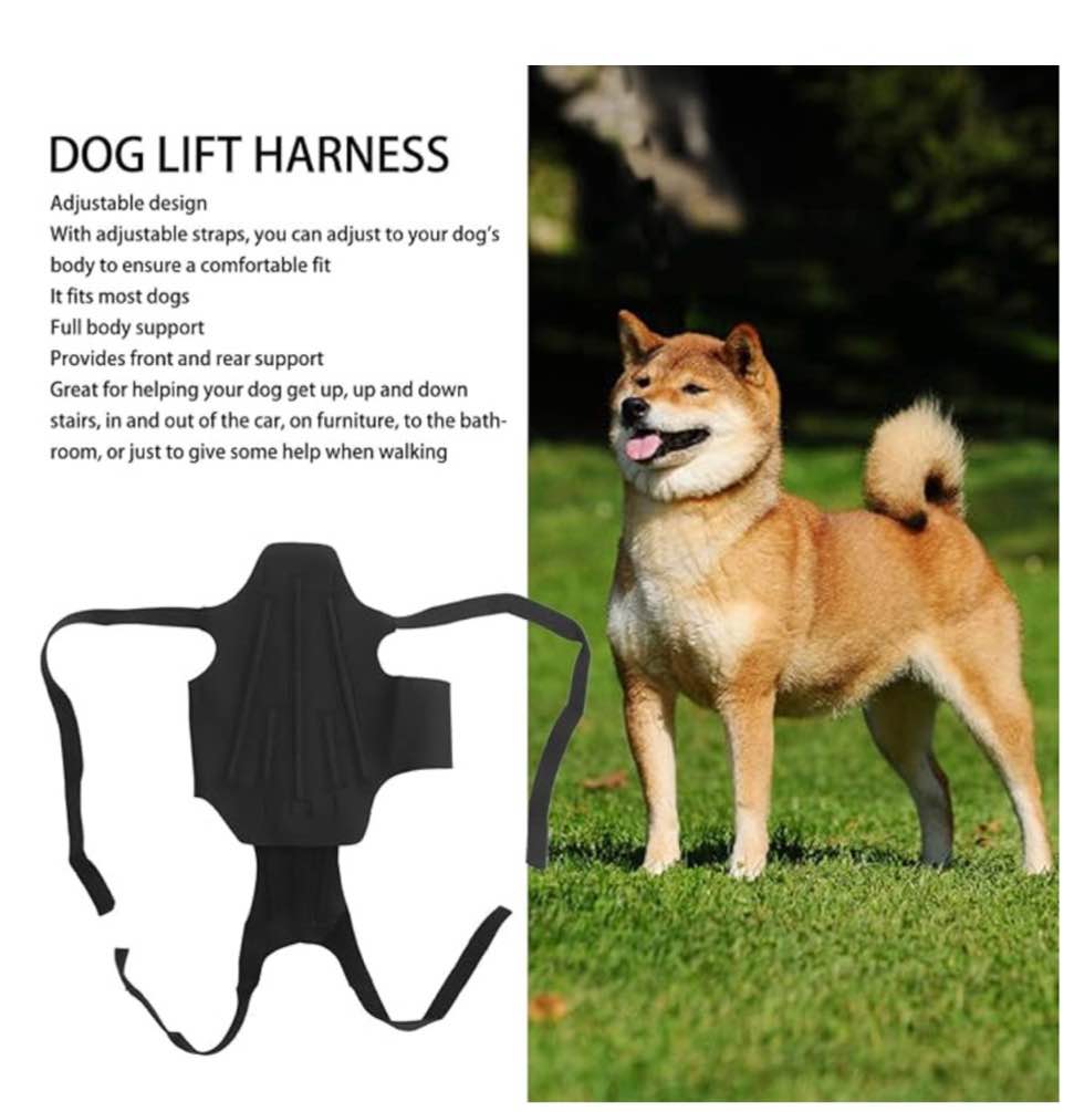 Dog Lift Harness,Pet Support & Rehabilitation Sling Lift,Dog Lift Harness Full Body Support Recovery Sling Adjustable Breathable Pet Rehabilitation Lifts Vest for Injured Dogs (S)