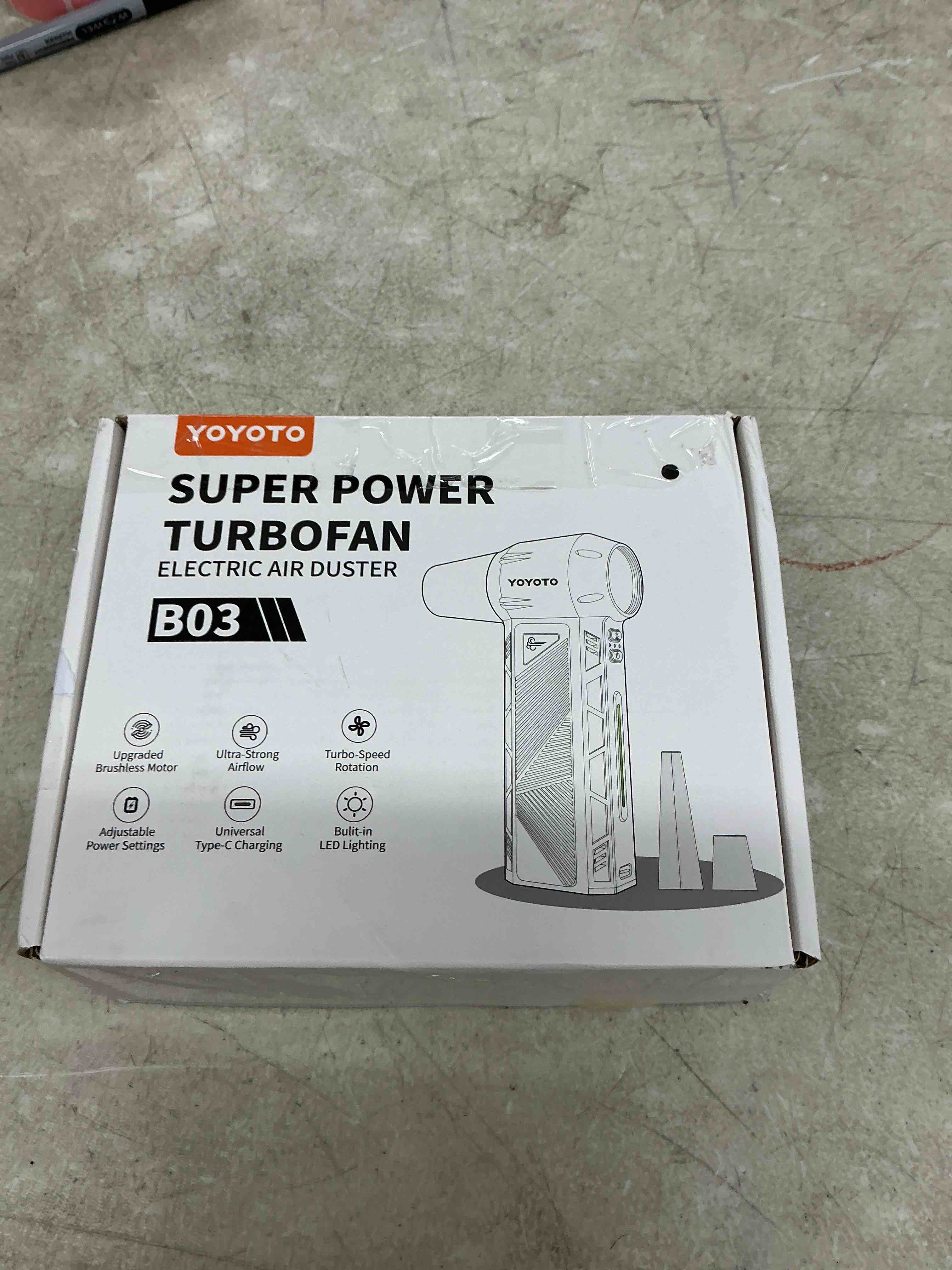 Condition photo showing Good Condition for compressed air duster, 300000rpm powerful electric air duster rechargeable with led light and brushless motor, 4-gear cordless mini air blower for keyboard, computers, car, outdoors (silver gray)