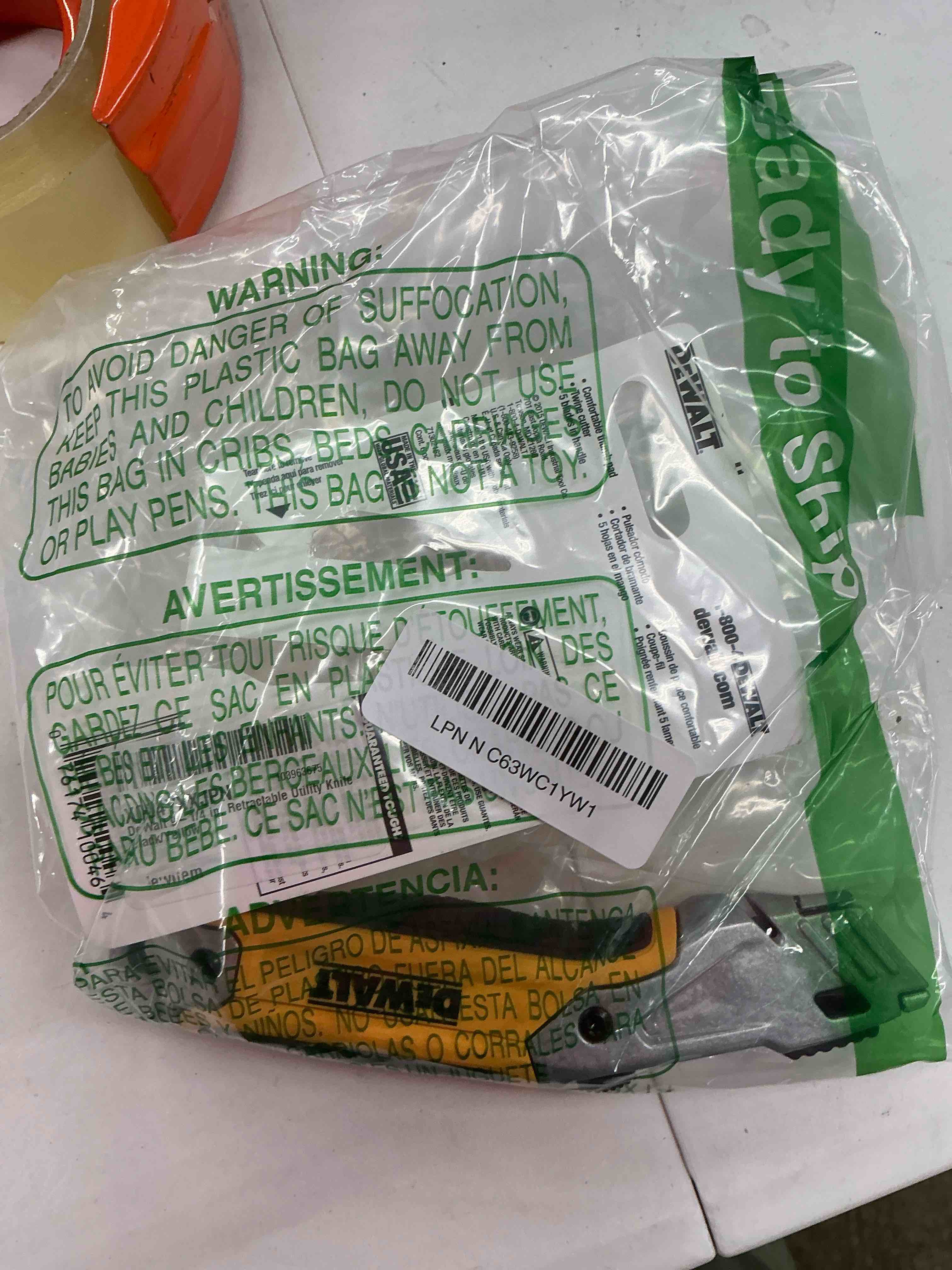 Condition photo showing New/Like New for dewalt retractable utility knife retractable