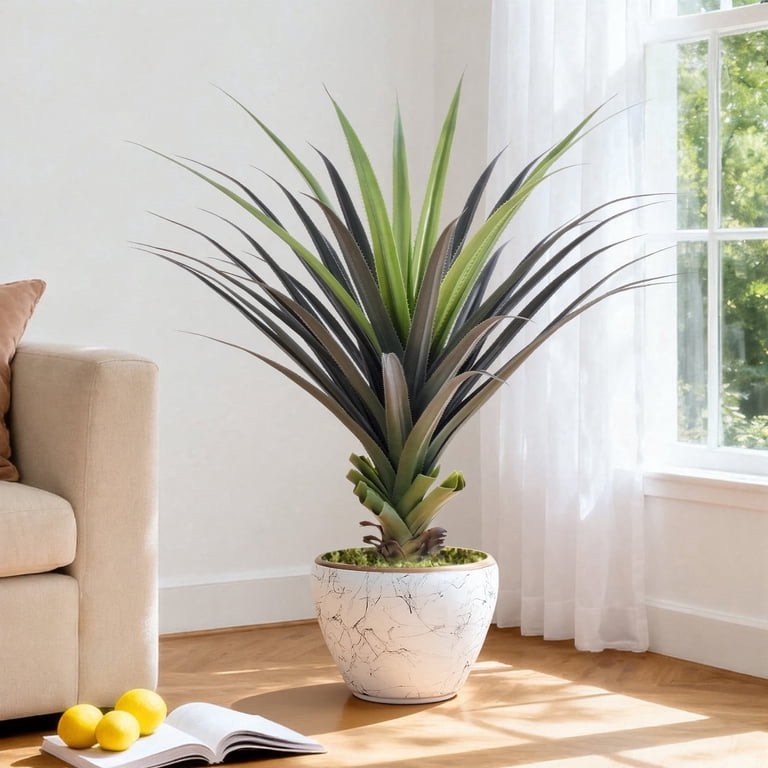 Artificial Agave Plant with 4 Ft Spikes, Small False Floor Plant for Front Porch, Patio, Home, Office and Interior and Exterior Decoration