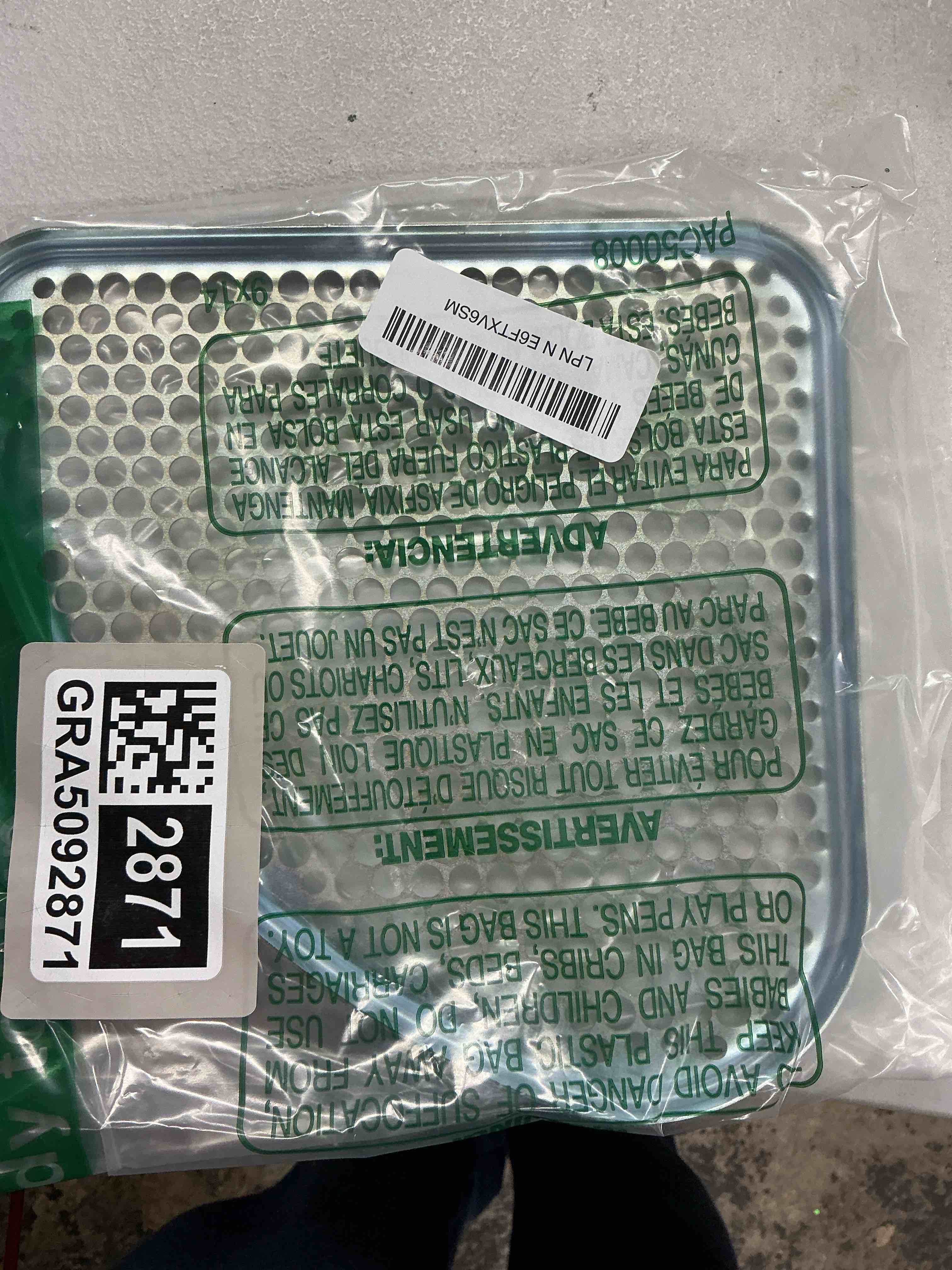 Condition photo showing Good Condition for d500820 500820 perforated outlet cover fits for speed queen amana kenmore dryer parts replaces covers the opening between the heat duct and the drum
