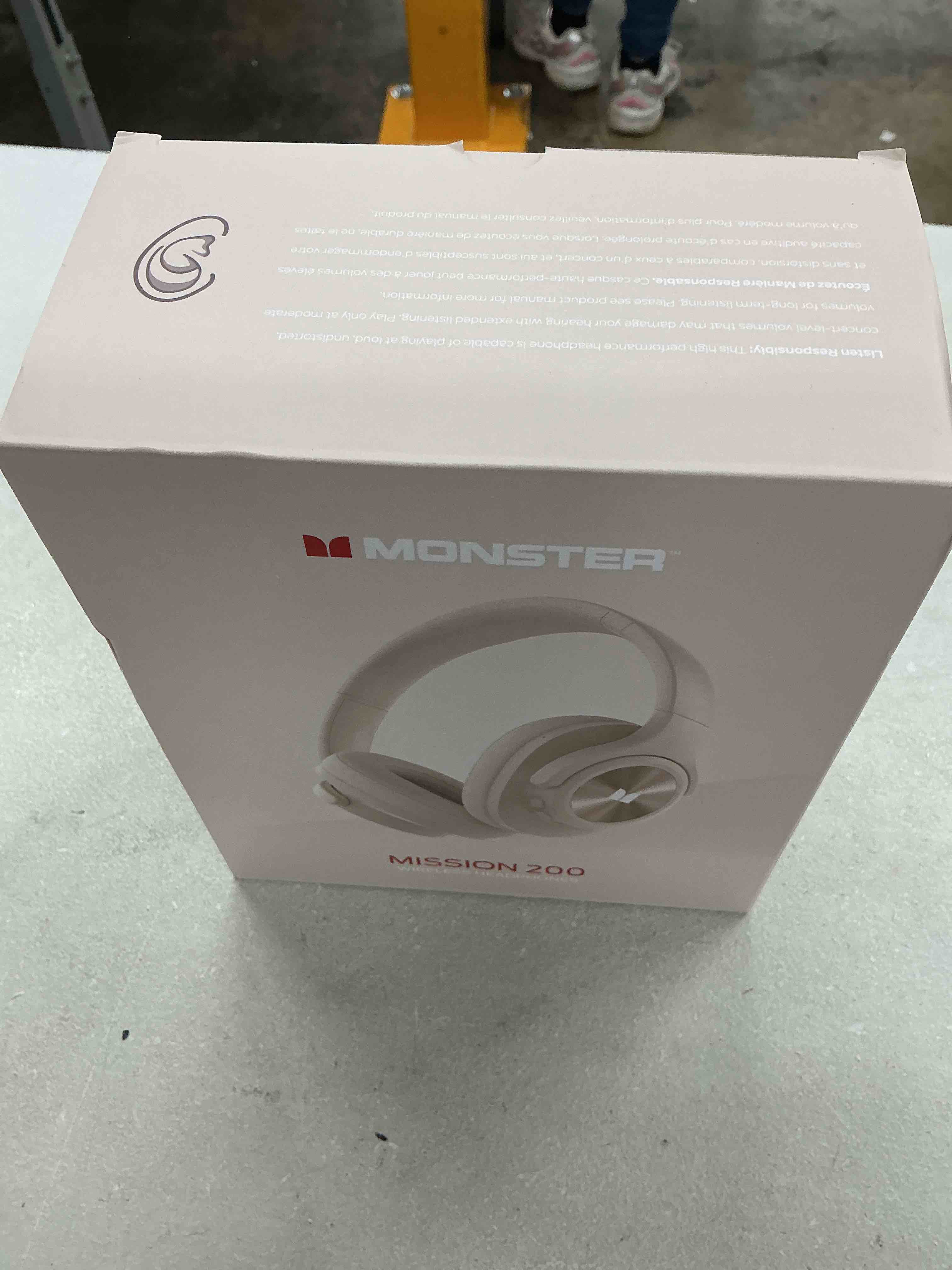 Condition photo showing Good Condition for monster mission 200 bluetooth headphones, wireless headphones with 3 eq modes, low latency hifi stereo foldable lightweight headset, 60h playtime,deep bass for home office cellphone pc ect white