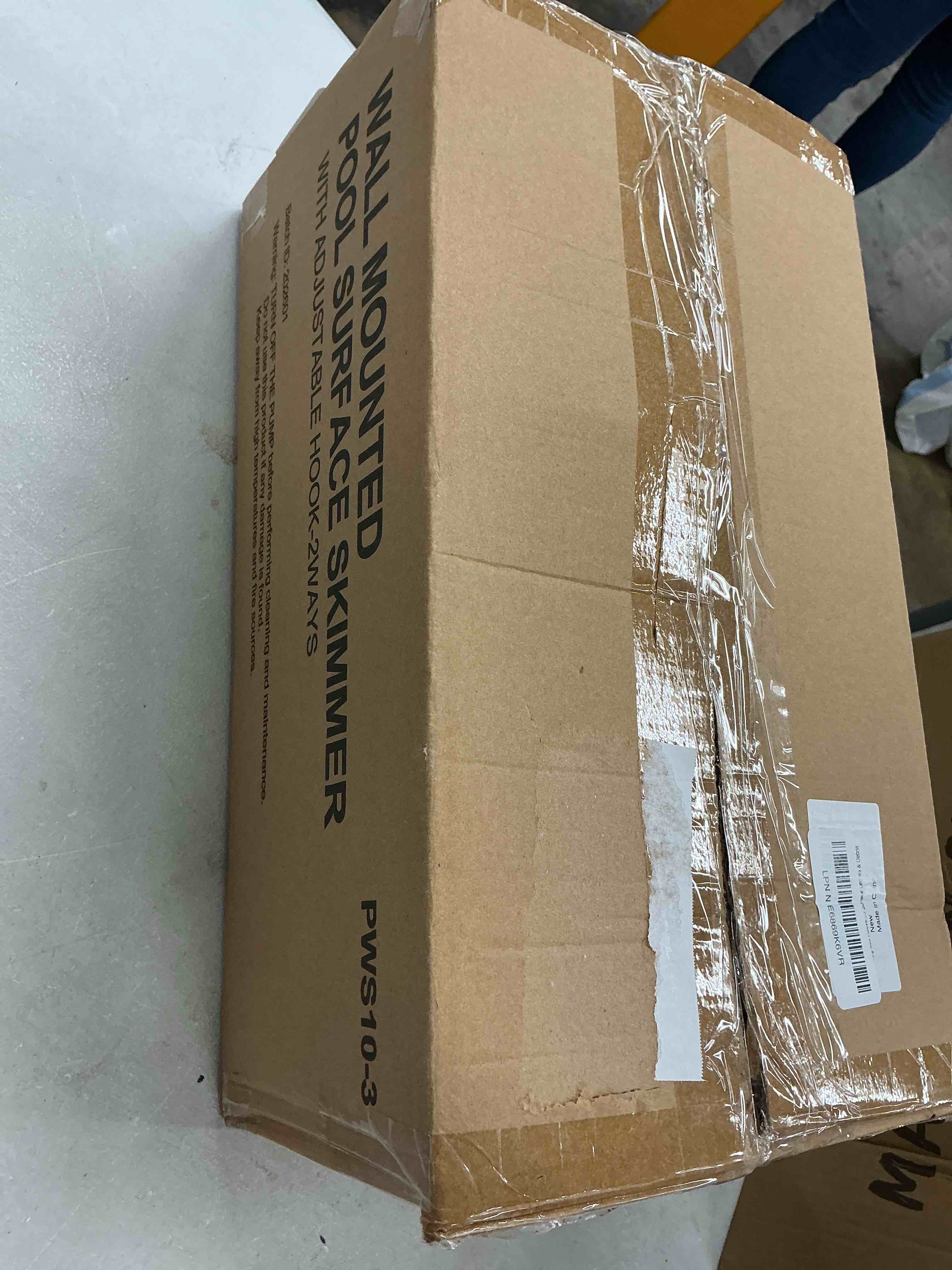Condition photo showing Good Condition for deeprclean upgrade above ground pool skimmer comes with 3 socks, anti-tilt wall mount surface skimmer, removable skimmer basket, adjustable height bracket, auto skimming pool surface leaves - blue