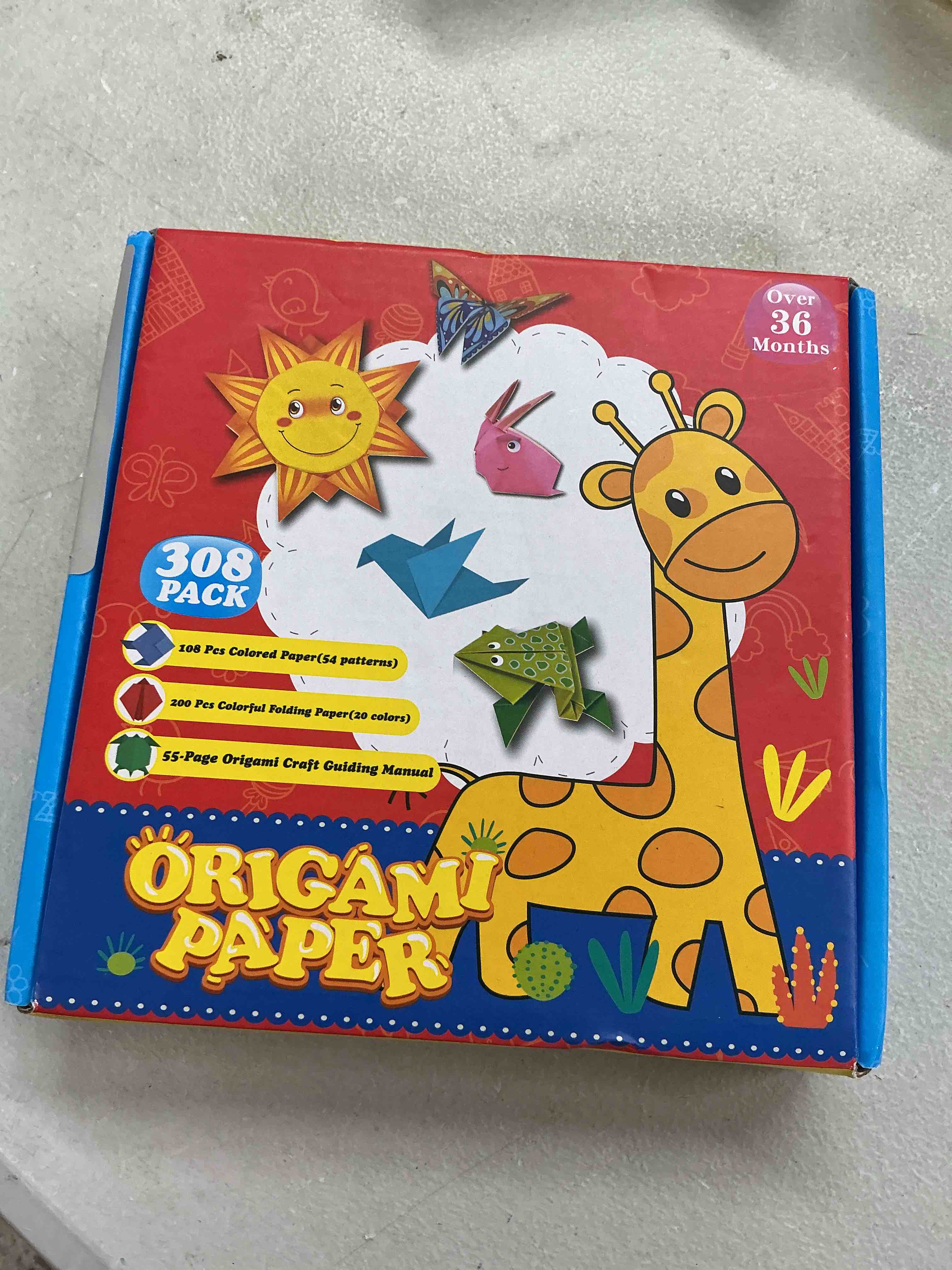 Condition photo showing Good Condition for aigybobo origami paper set, 308pcs kids craft paper kit with instructional book for girls age 6,7,8,9,10,11,12, art projects supplies for school class craft lessons- christmas gifts for boys&girls
